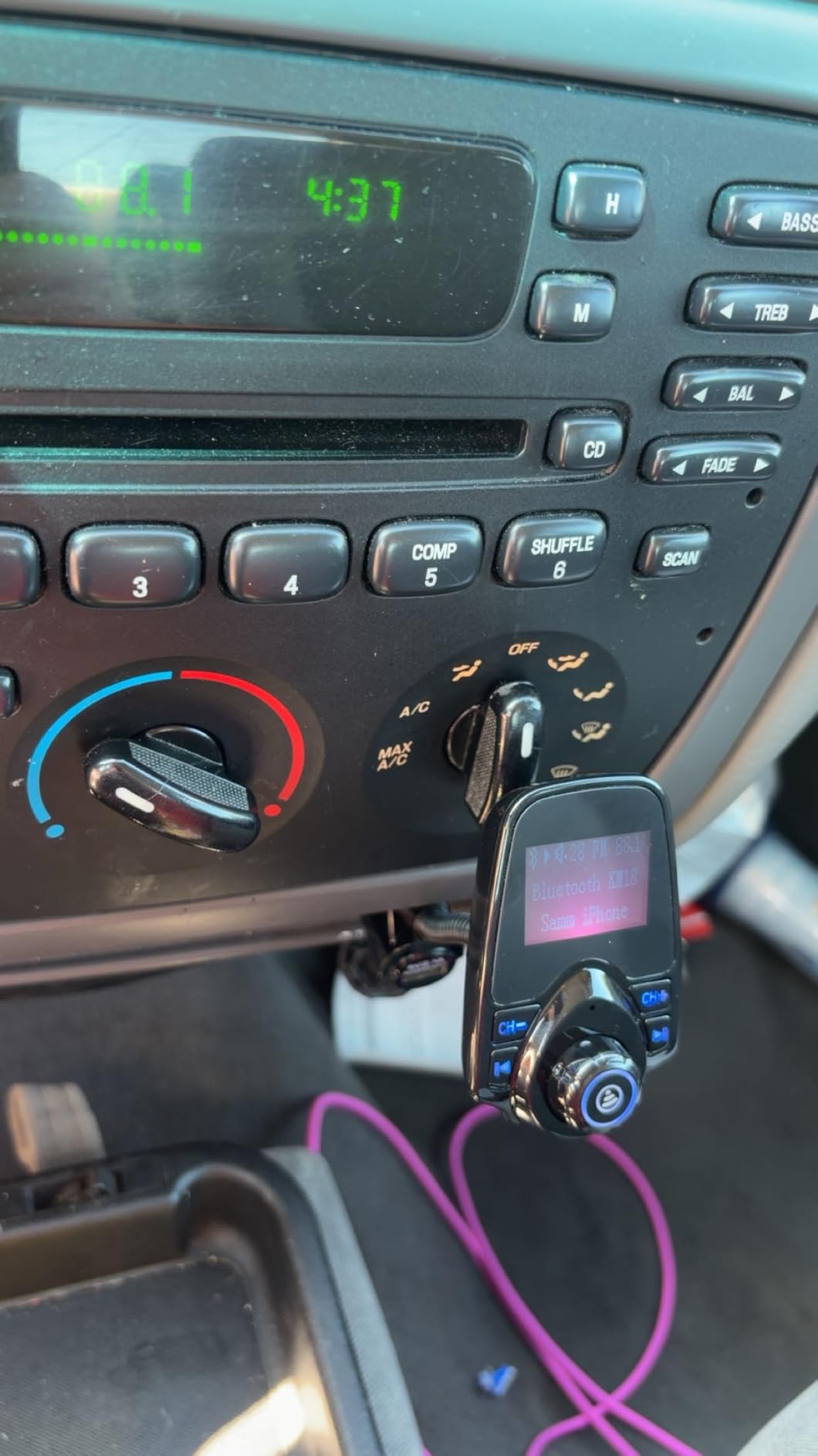 Nulaxy Bluetooth 5.4 Car Adapter FM Transmitter with 1.44
