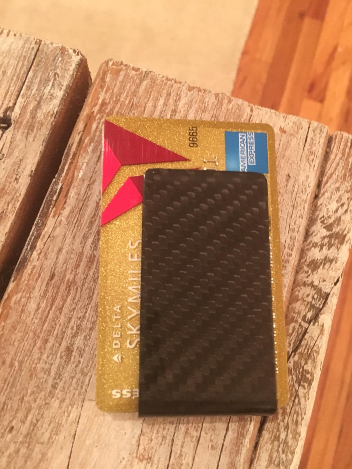 CL CARBONLIFE Carbon Fiber Wallet Money Clip for Cash and Credit Card, Super Slim & Light Minimalist Holder Clip for Men customer photo 2
