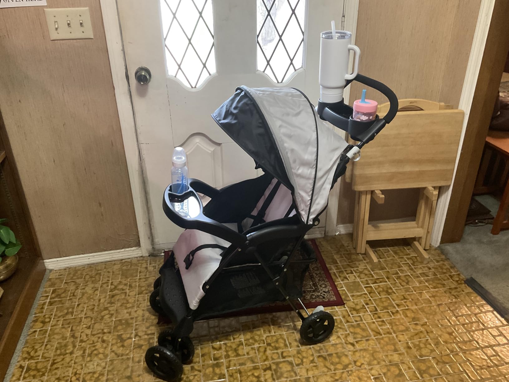 Kolcraft Cloud Plus Lightweight Umbrella Stroller for Toddlers with Reclining Seat, Large Storage Basket, Canopy, Infant & Parent Trays, Compact Fold, Slate Gray customer photo 1