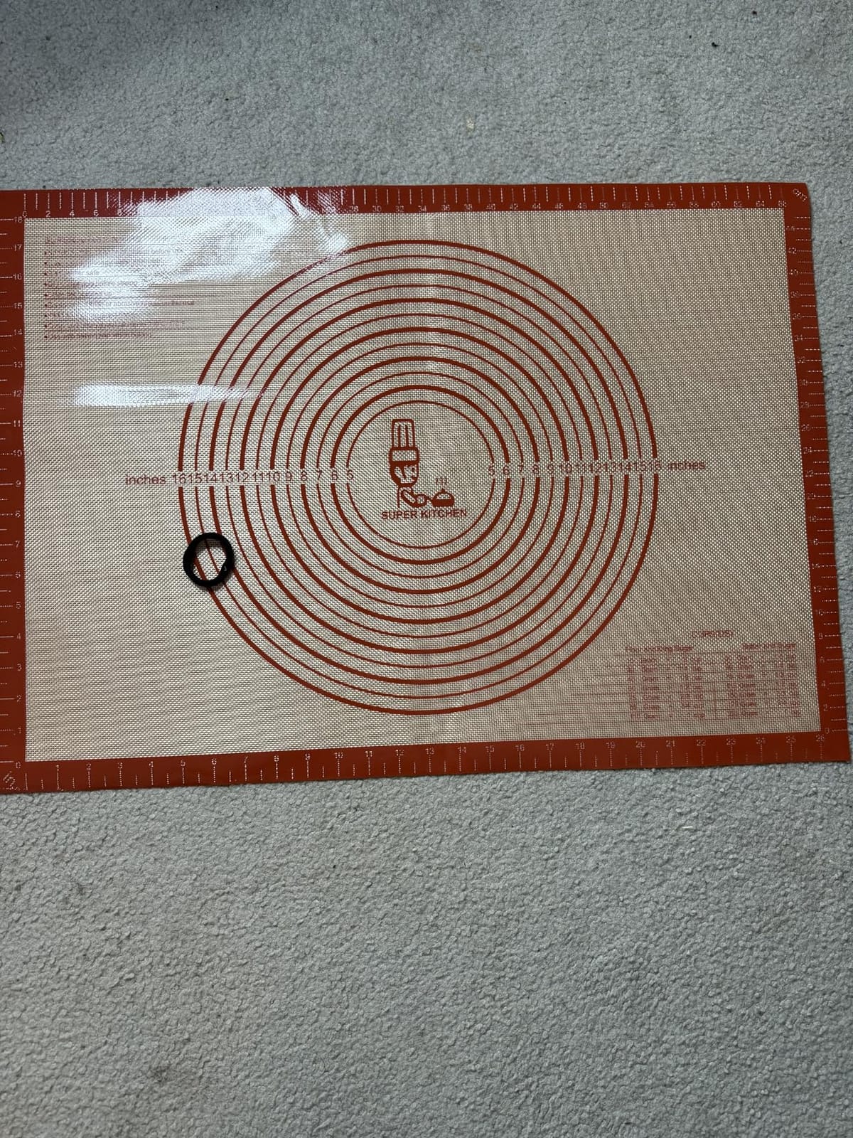 Non-slip Silicone Pastry Mat Extra Large Measurements 28''x 20'' Baking Mat customer photo 2