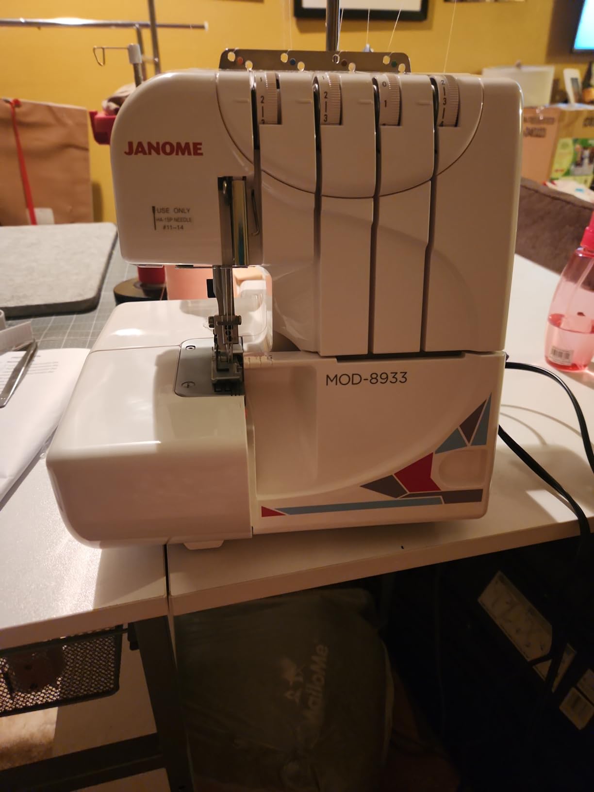 Janome MOD-8933 Serger with Lay-In Threading, 3 and 4 Thread Convertible with Differential Feed customer photo 1