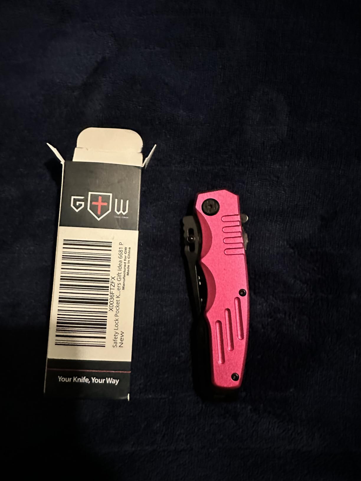 Safety Lock Pocket Knife - 3.4-inch Sharp Blade - Folding Tactical with Aluminum Handle - Ideal Tool for EDC Camping Hunting Survival Hiking - Food Processing Knives - Birthday Gifts for Men 6681 customer photo 1