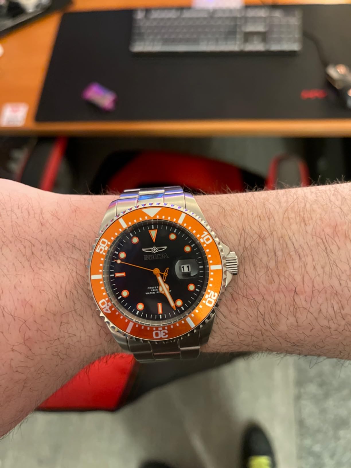 Men's 22019 Pro Diver Analog Display Quartz Silver Watch customer photo 2