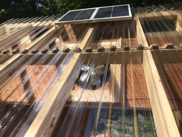 Amtrak Solar 12-Inch 50W Solar Attic Fan with Thermostat, Made in USA – Quiet Gable Vent Fan for Attic, Garage, Shed, Greenhouse – Plug and Play customer photo 1