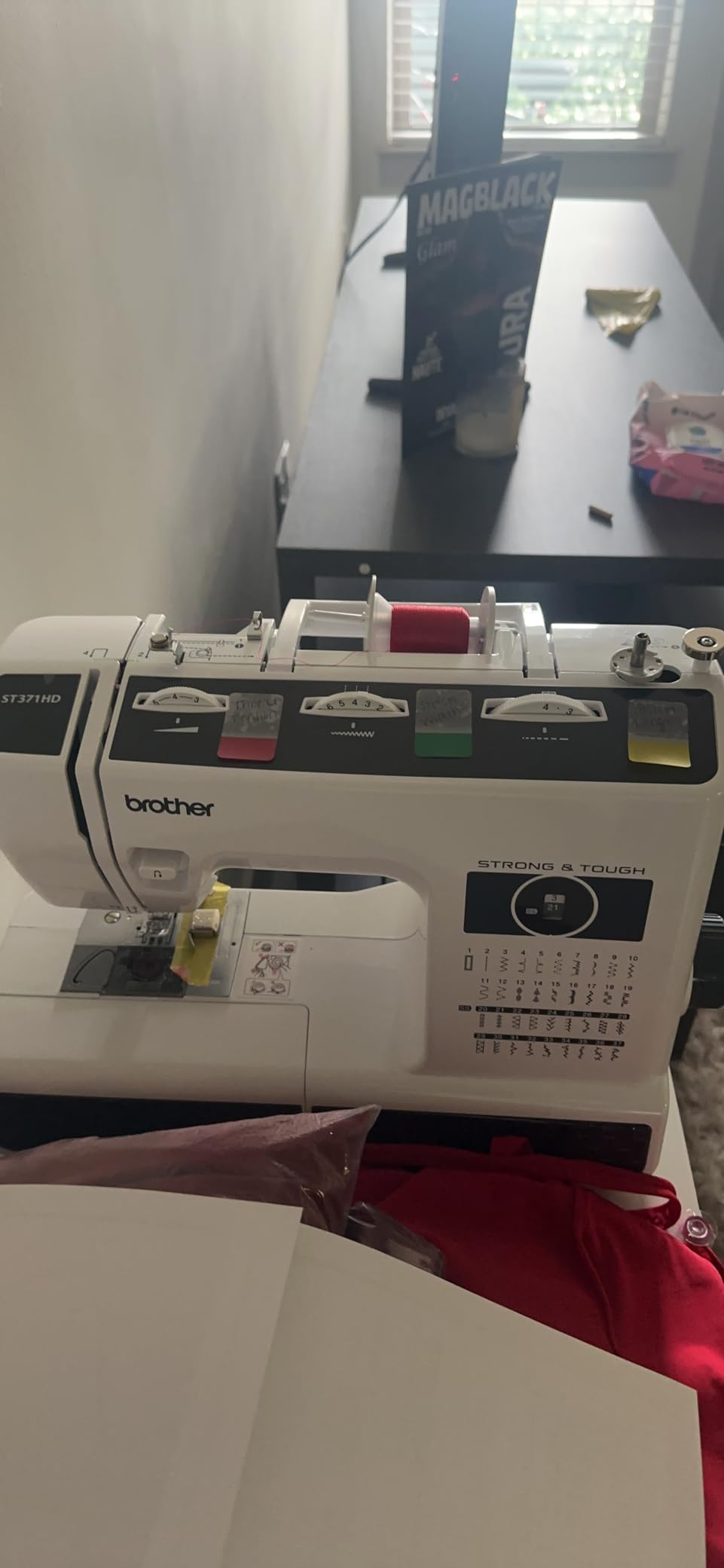Brother Sewing Machine ST371HD, 37 Built-in Stitches, 6 Included Feet | Strong & Tough, Free arm option, automatic needle threader, jam-resistant customer photo 1