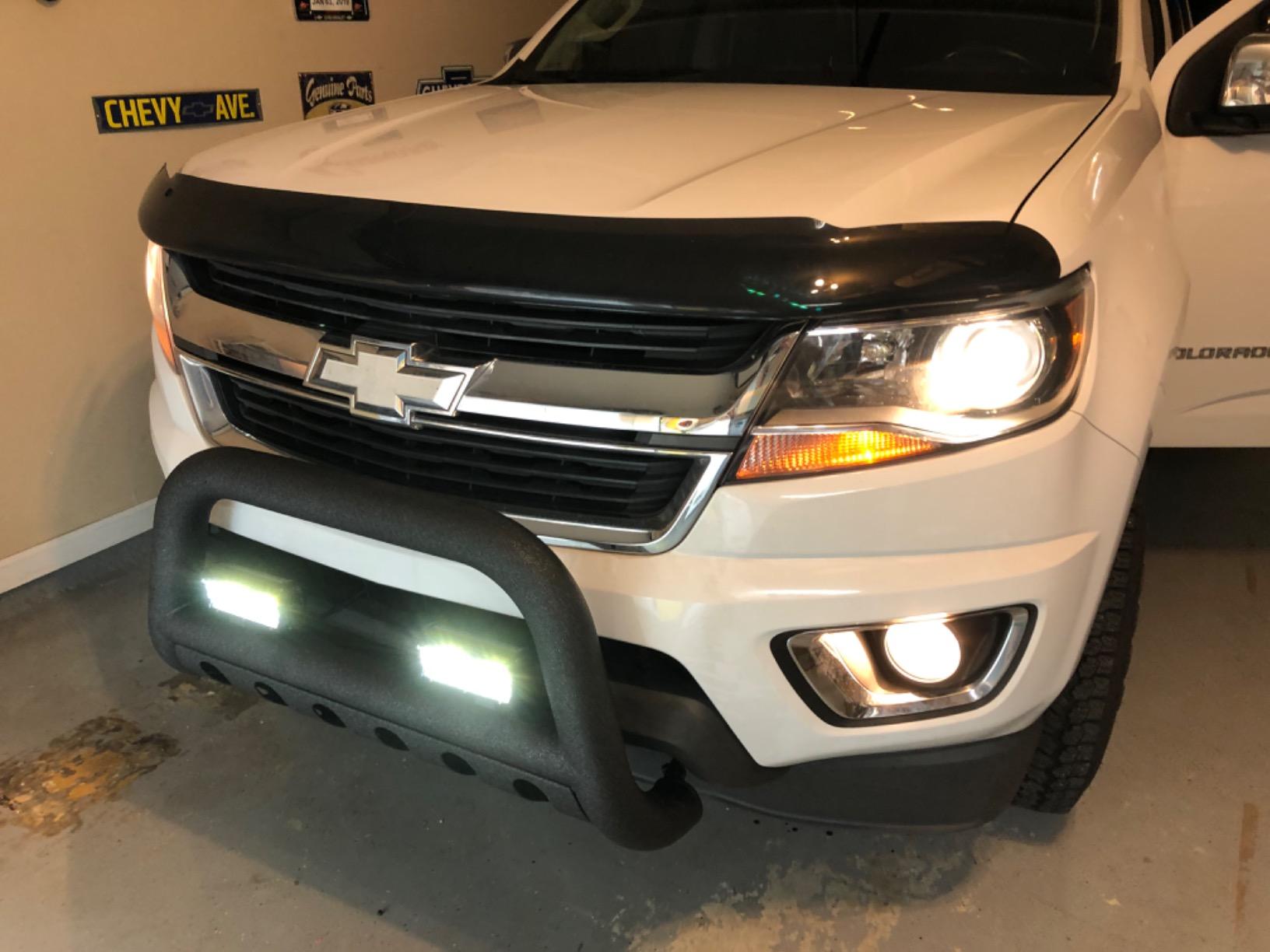 TAC Bull Bar Custom Fit 2015-2022 Chevy Colorado (Exclude ZR2) / 2015-2022 GMC Canyon Pickup Truck 3 inches Black Front Brush Bumper Guard Grille Guard Push Guard Off Road Automotive Accessories customer photo 1