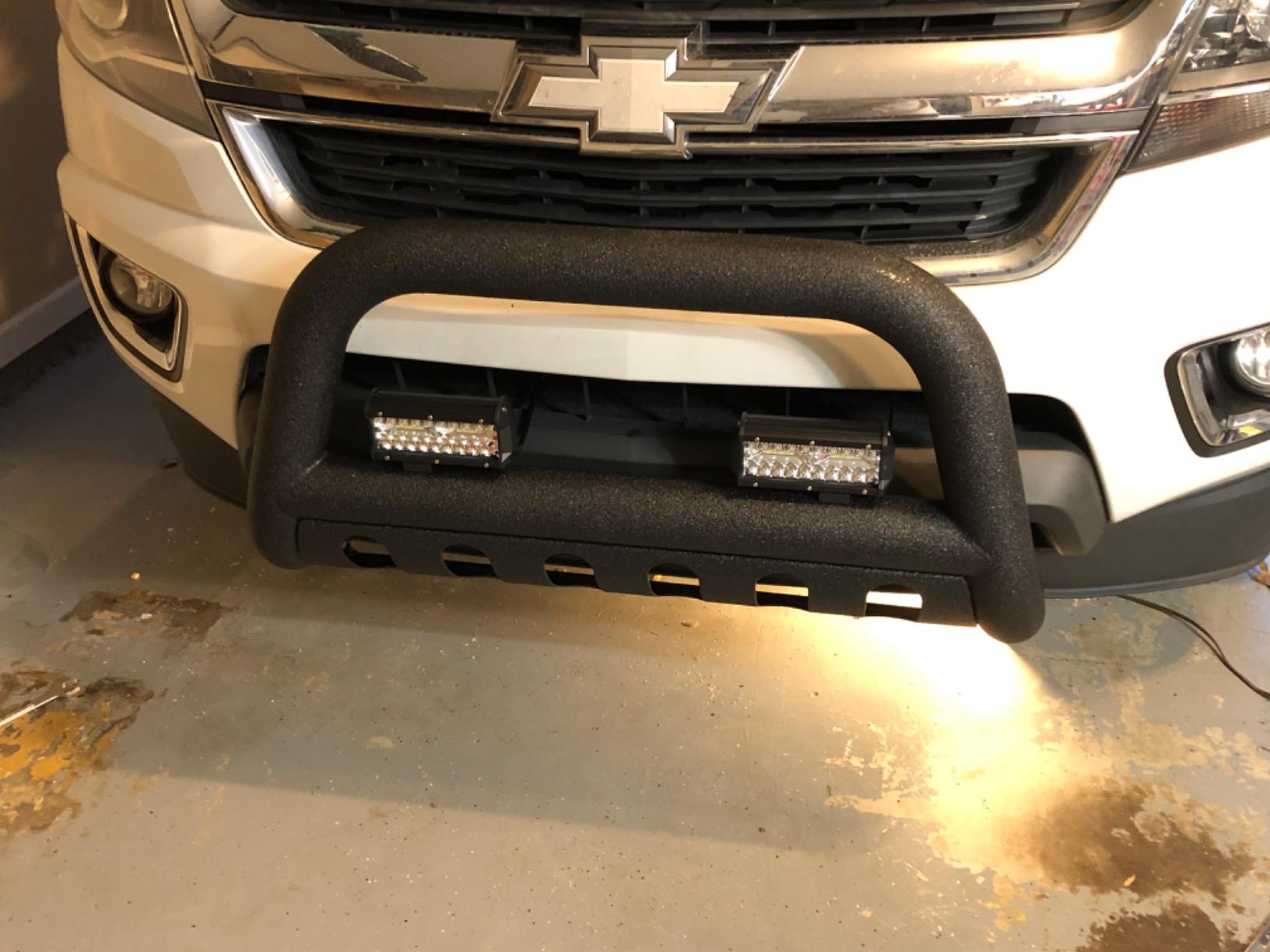 TAC Bull Bar Custom Fit 2015-2022 Chevy Colorado (Exclude ZR2) / 2015-2022 GMC Canyon Pickup Truck 3 inches Black Front Brush Bumper Guard Grille Guard Push Guard Off Road Automotive Accessories customer photo 2