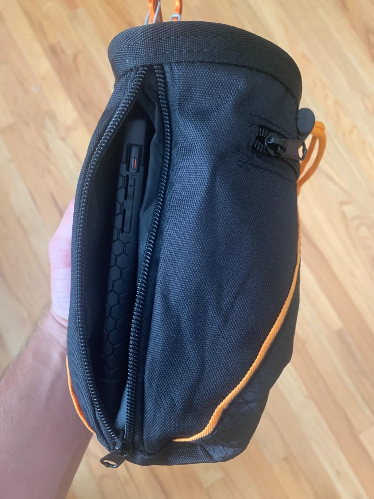 Chalk Bag for Rock Climbing - Rock Climbing Gifts Gear Accessories - Quick-Clip Belt, Large Zippered Pockets & Brush Holder - Weight Lifting, Gym, Bouldering, Disc Golf, Wall, Rock Climbing Chalk Bag customer photo 1