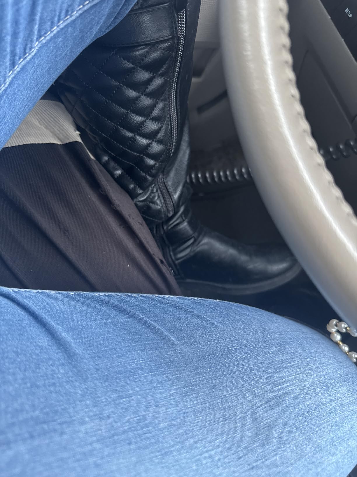 DREAM PAIRS Women's Knee High Riding Boots | Comfortable Chunky Block Heel Round Toe Side Zipper Fashion Buckles Biker Motorcycle Boots customer photo 1