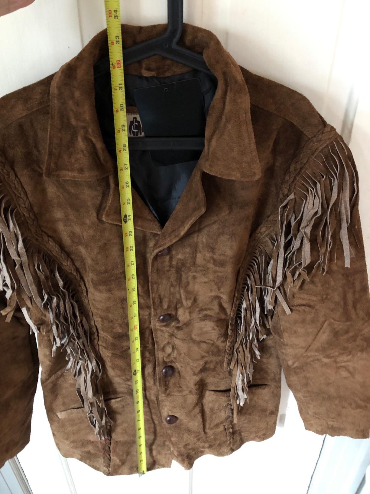 Classyak Men's Cowboy Jacket Western Fringed Suede Leather Coat customer photo 1