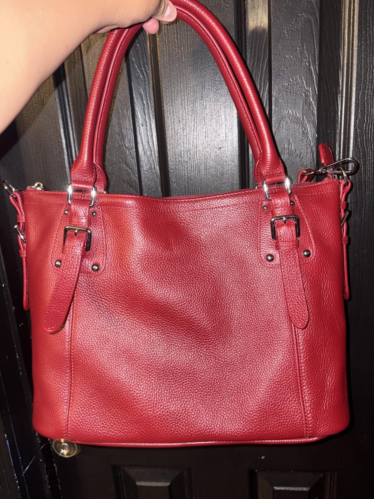 HESHE Leather Purses and Handbag for Women Shoulder Bag Tote Top Handle Bag customer photo 1