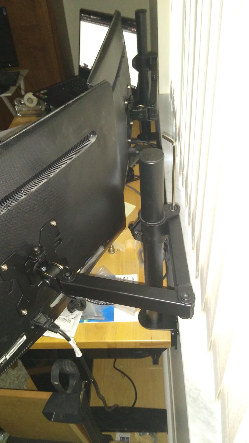 WALI Tall Monitor Arm Mount for Desk for 13-34 inch Screens, 22 lbs per Arm customer photo 2