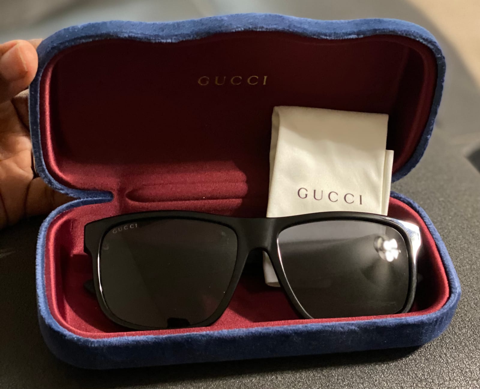 Gucci GG 0010 S- 001 BLACK/GREY Sunglasses,male, 58-16-145 customer photo 2