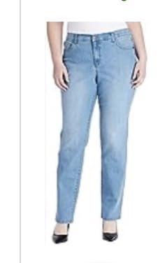 Gloria Vanderbilt Womens Amanda Classic High Rise Tapered Jean Plus Size customer photo 2