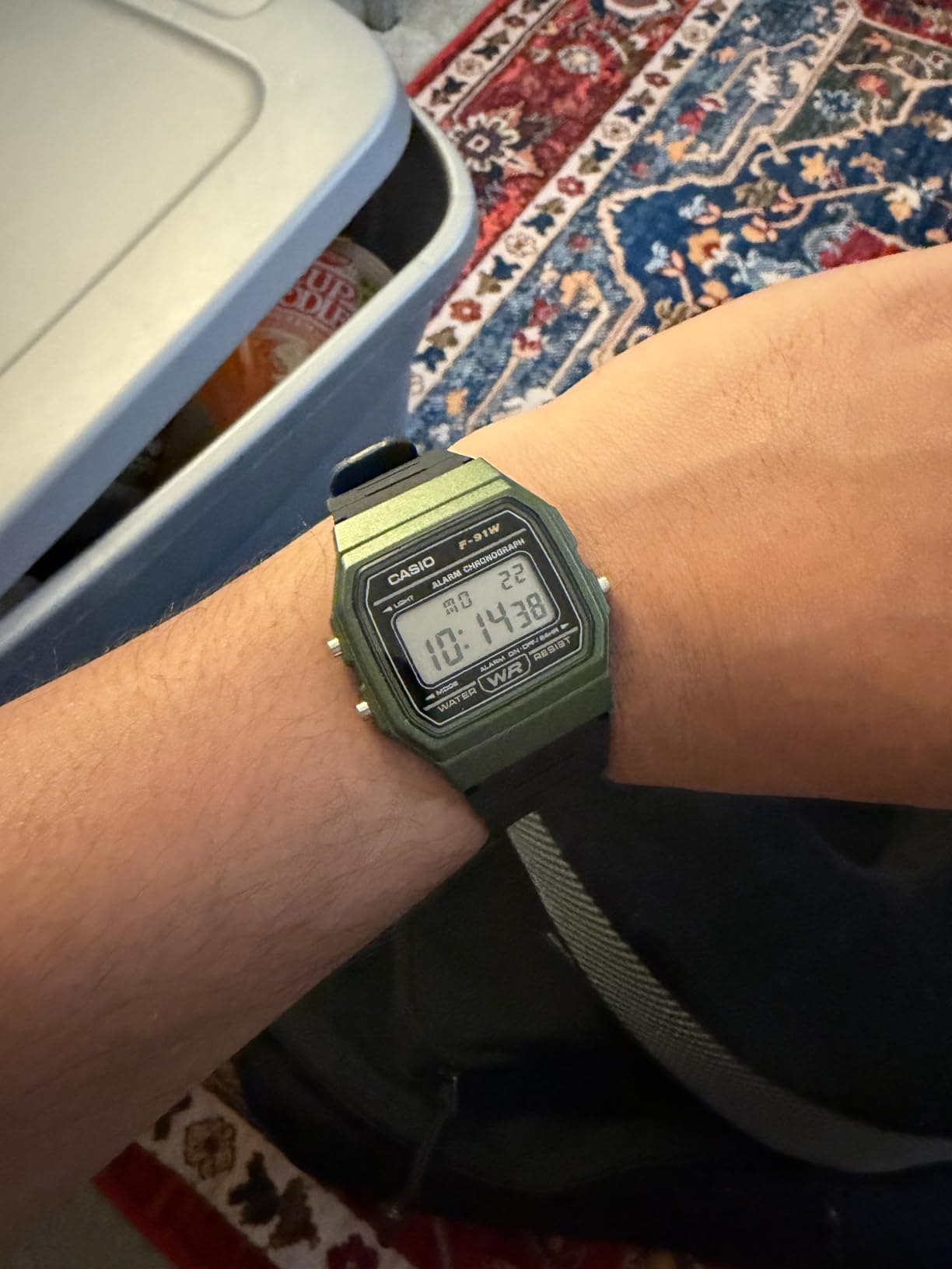 Casio F91W Series Digital Watch, Water Resistant, LED Light, 1/100 SEC Stopwatch, 7 Year Battery customer photo 2