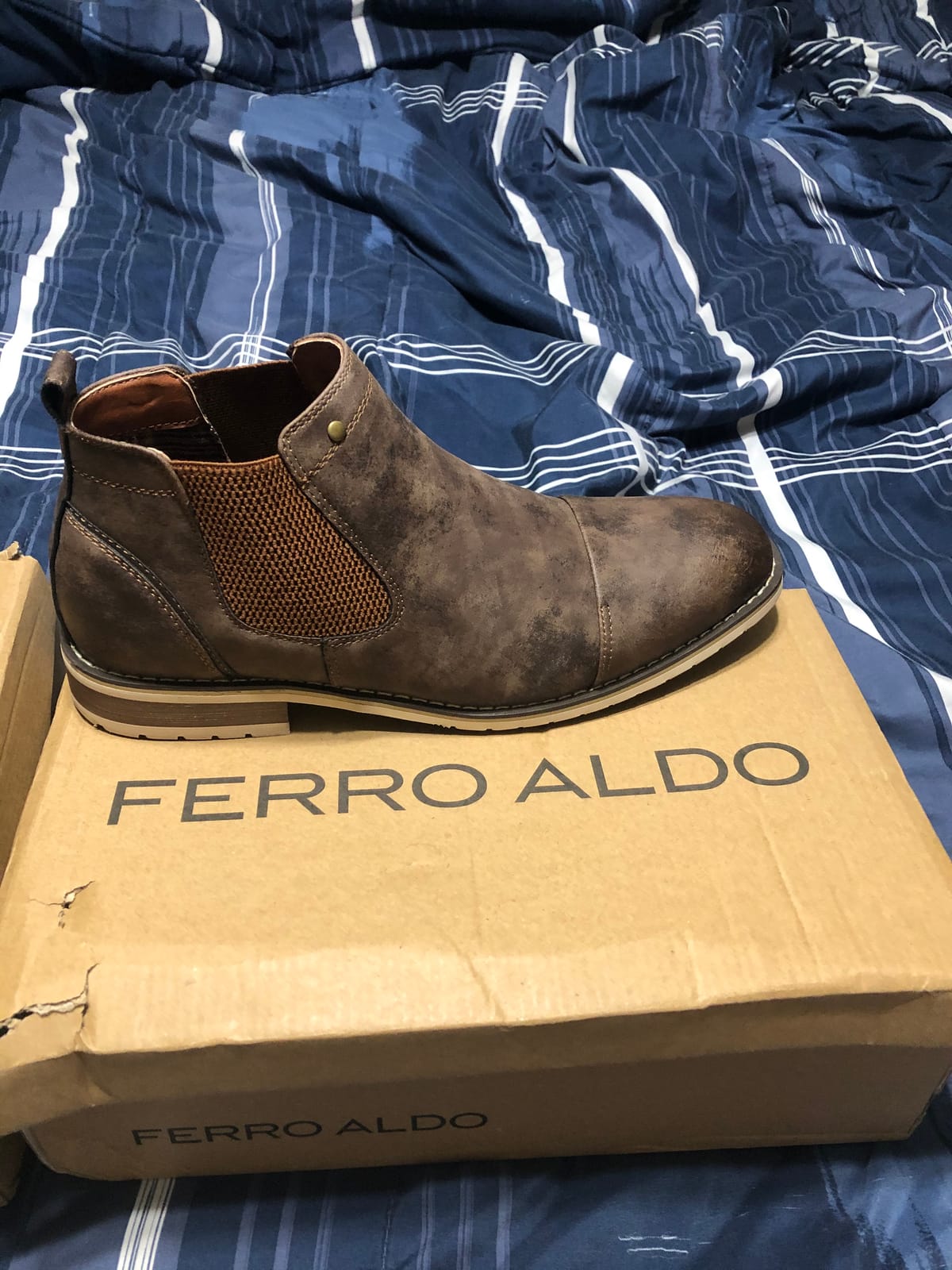 Ferro Aldo Men's Chelsea Boots | Pull-On Ankle Boot in Plain Toe, Cap Toe & Wingtip Brogue Styles | For Casual, Dress, Work & Formal Events customer photo 1