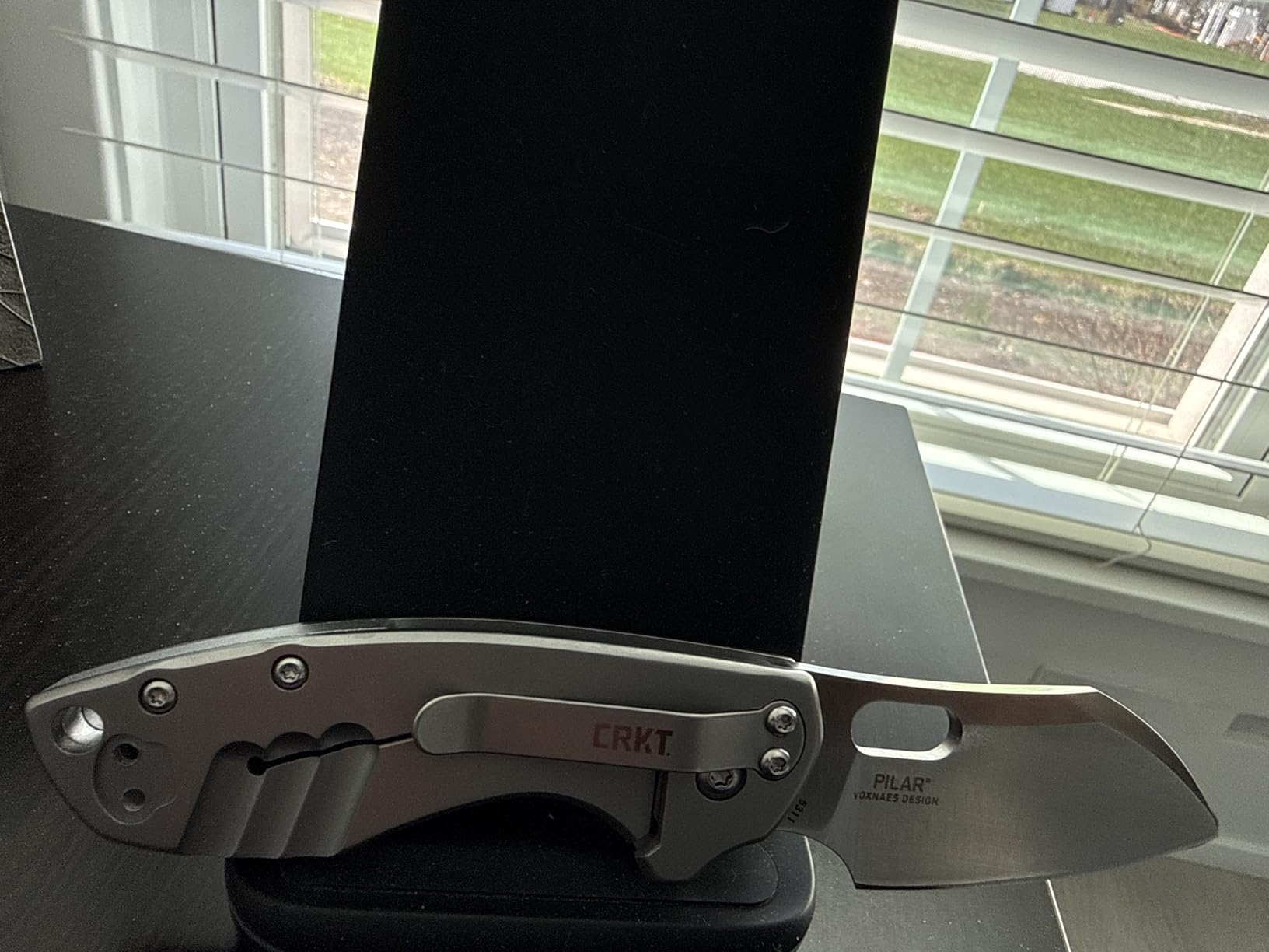 CRKT Pilar EDC Folding Pocket Knife: Compact Everyday Carry, Satin Blade with Finger Choil, Thumb Slot Open, Frame Lock Stainless Handle, Reversible Pocket Clip 5311 customer photo 1