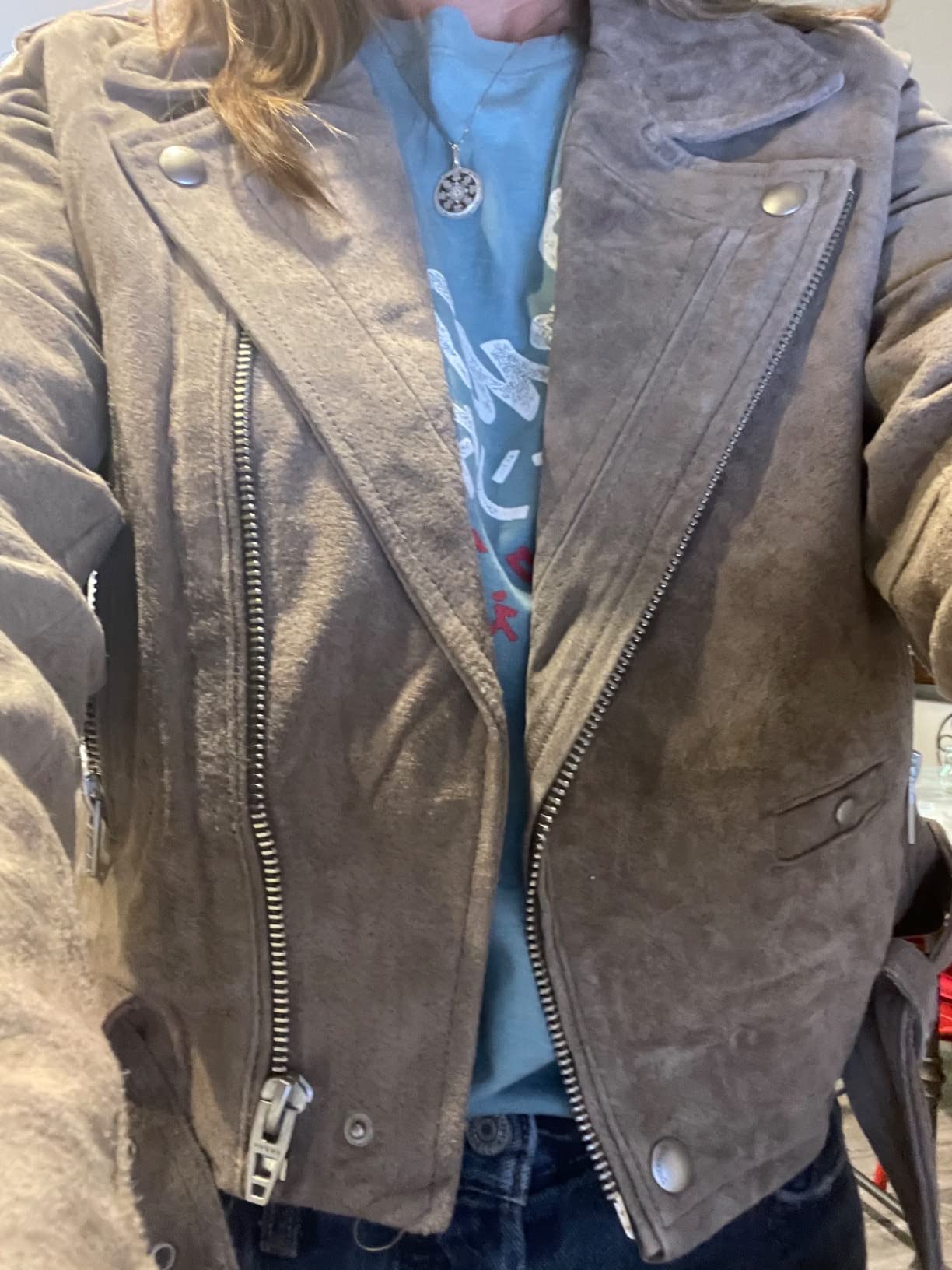 [BLANKNYC] Women's Suede Jacket customer photo 2