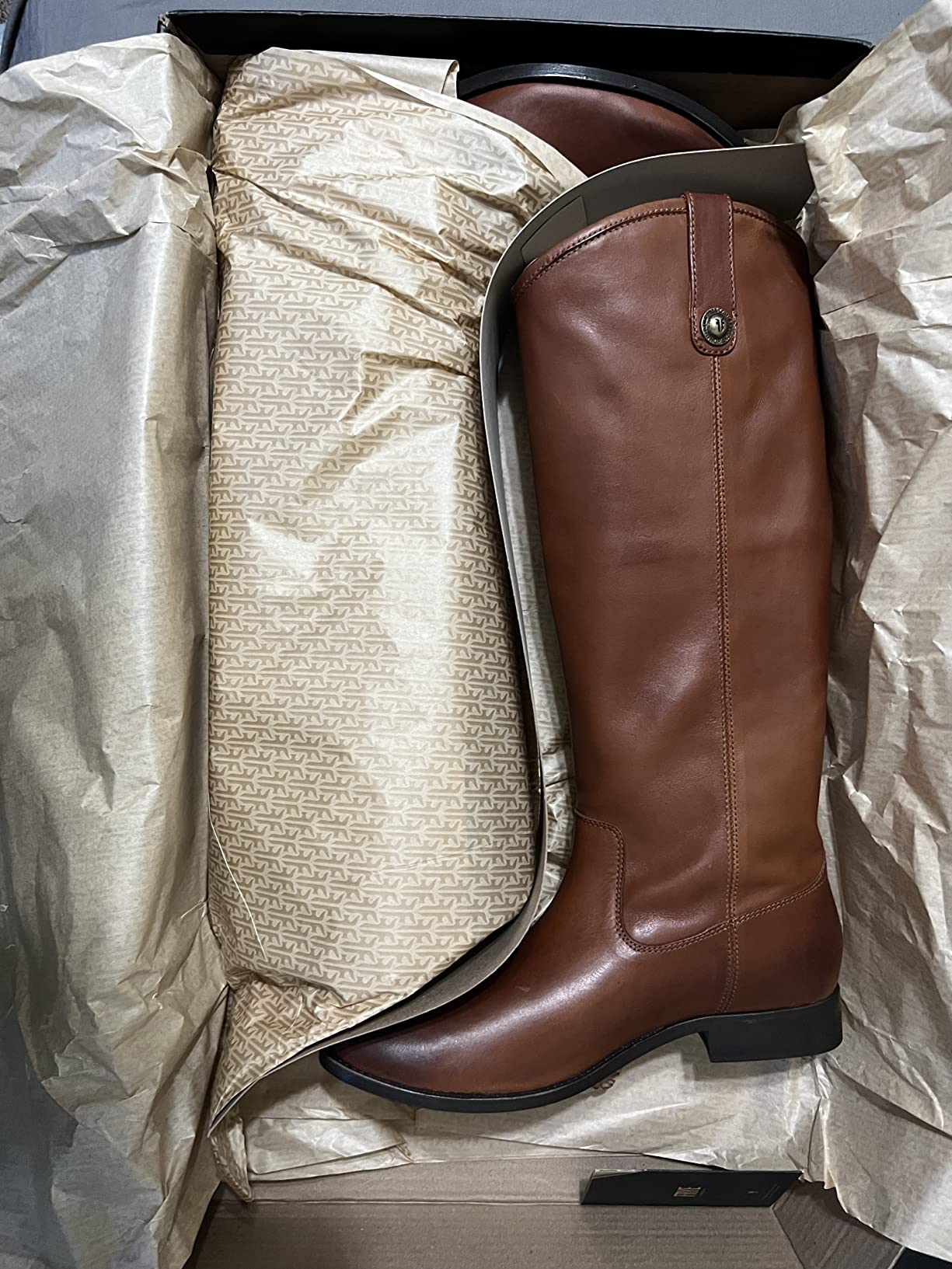 Frye Melissa Button 2 Knee High Boots for Women, Vintage Leather, Pull On customer photo 1
