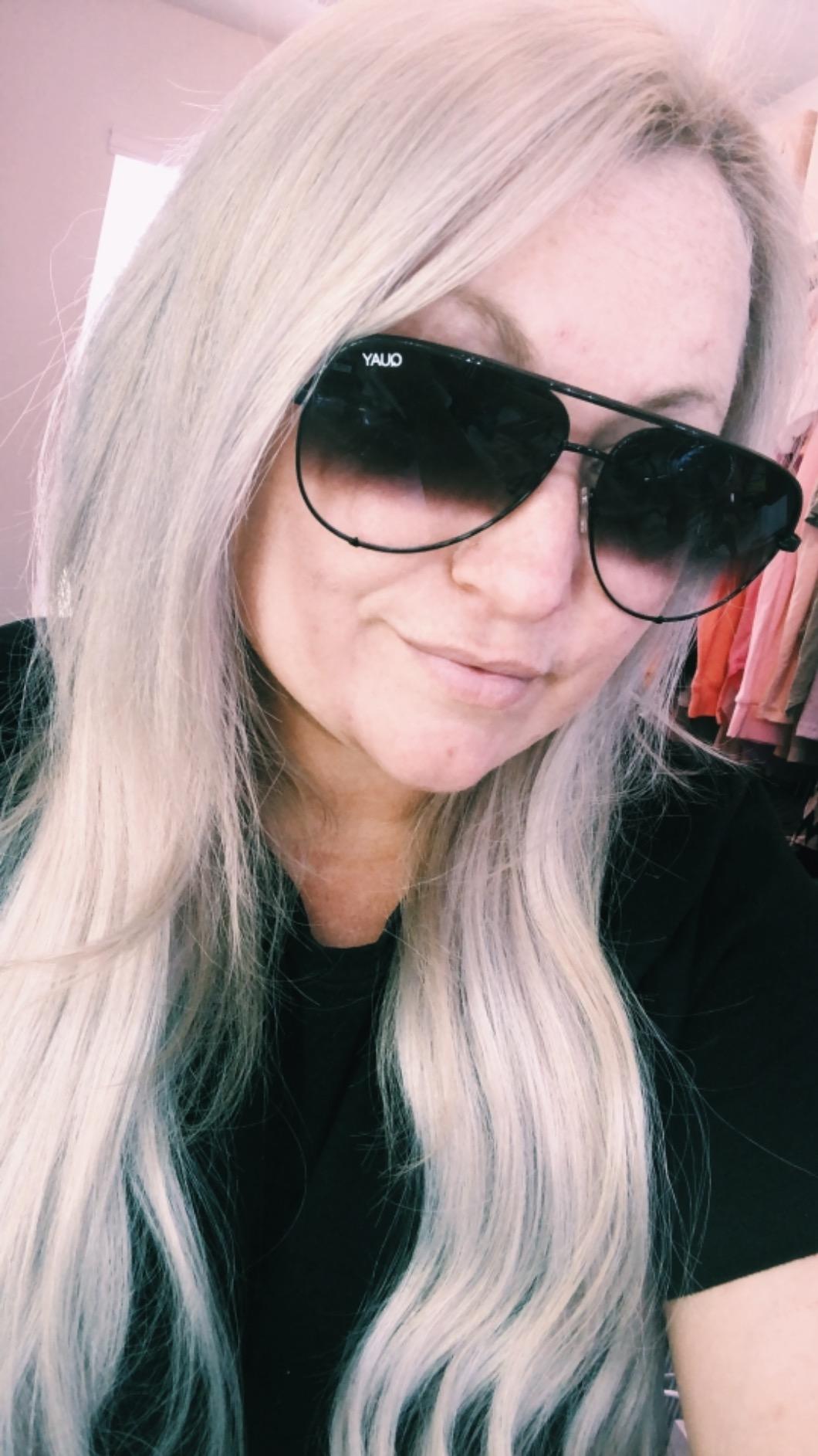 QUAY High Key Unisex Aviator Sunglasses customer photo 2