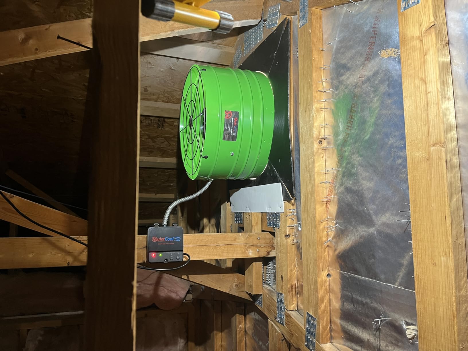 Quietcool AFG SMT ES-3.0 Smart Attic Fan for Gable Vents - Up to 2801 CFM - As low as 22 Watts - Smart App Control - Thermostat and Humidistat - 20ft Power Cord - Plug-and-play - Three Speed customer photo 1