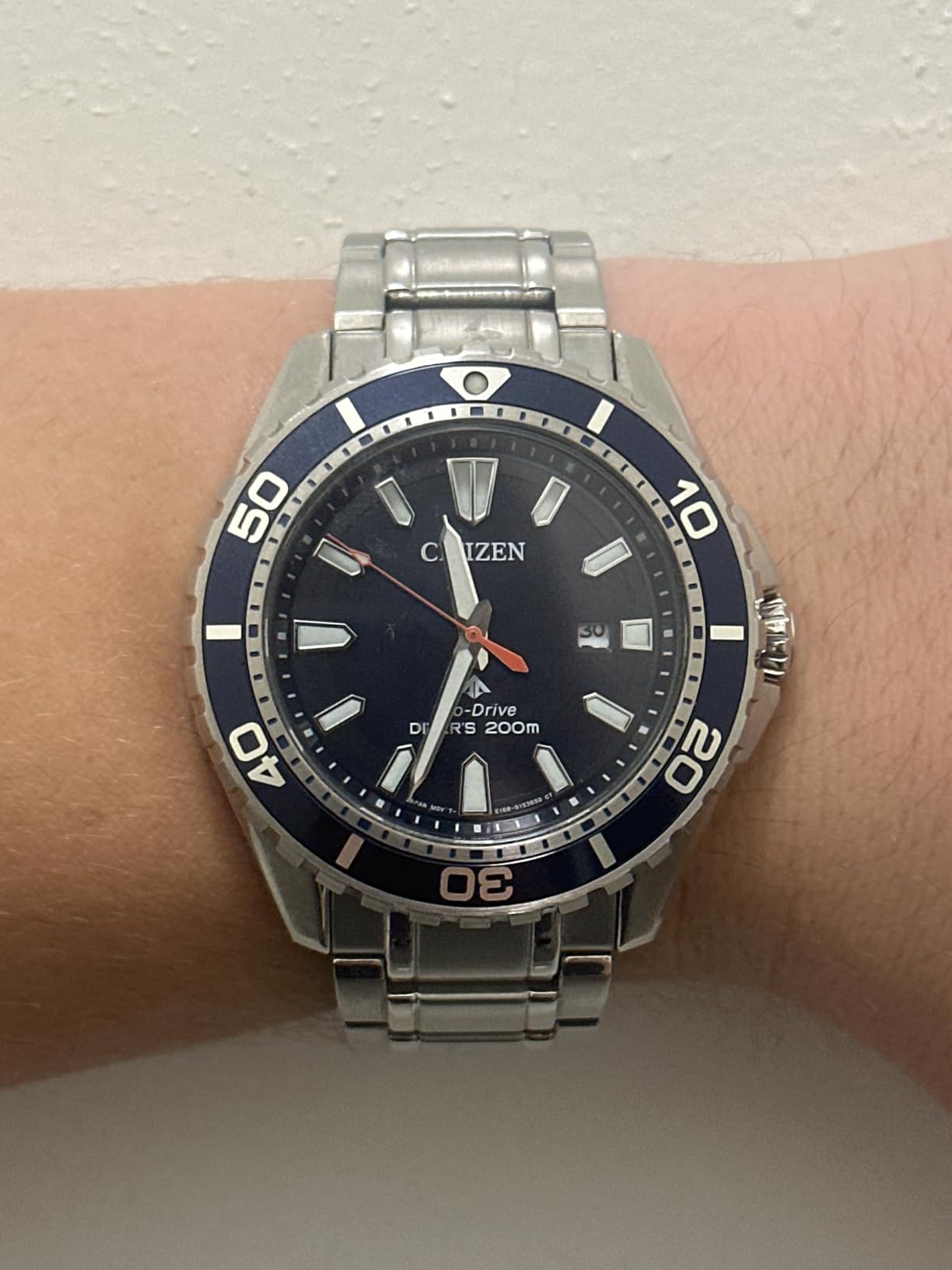 Citizen Men's Promaster Sea Eco-Drive Stainless Steel Watch, 3-Hand Date, One-Way Rotating Bezel, ISO Compliant, Luminous Hands and Markers customer photo 1