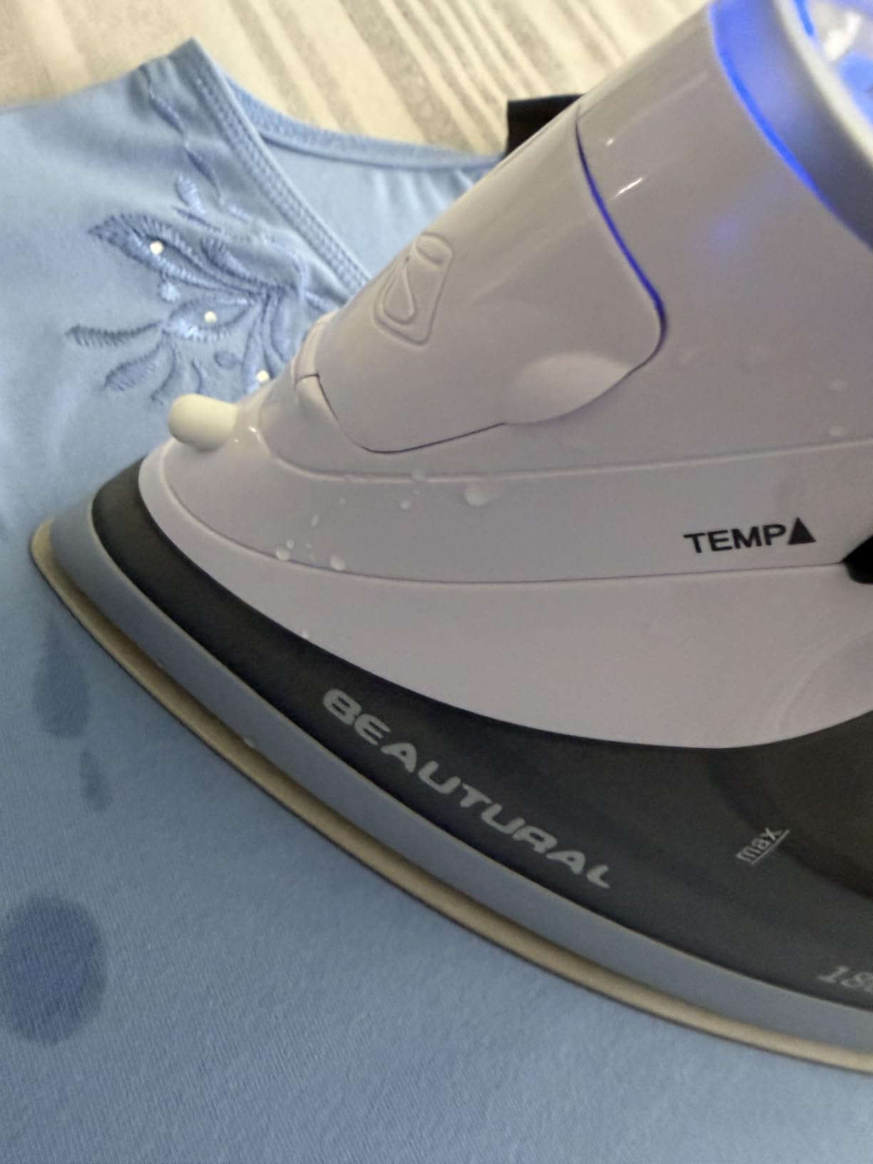BEAUTURAL 1800 Watts Steam Iron with Digital LCD Screen, 3-Way Auto Shutoff | Double-Layer and Ceramic Coated Soleplate, 9 Preset Temperature, Burst of Steam for Variable Fabric, Anti-Drip and Anti-Calc customer photo 2
