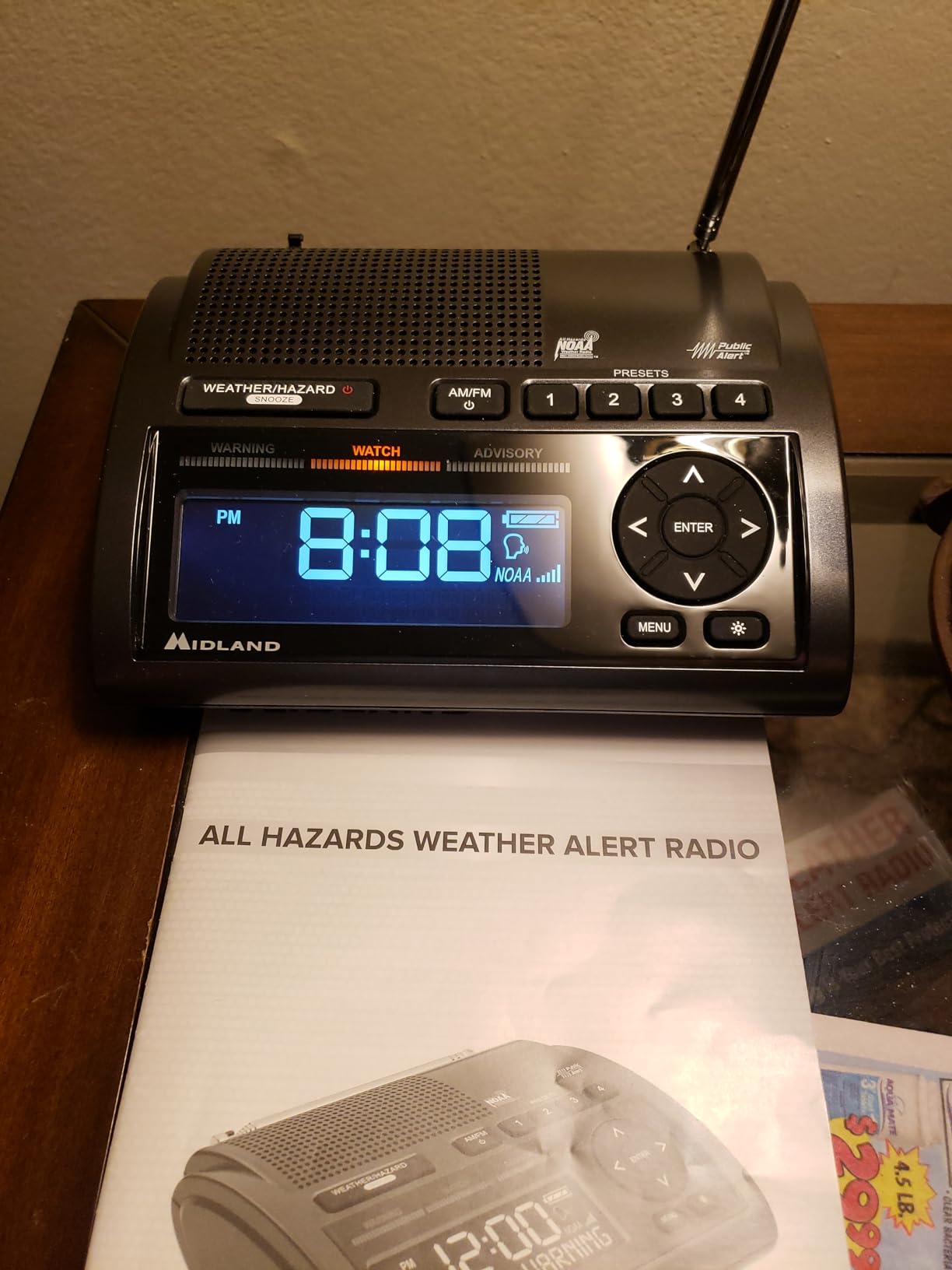 Midland - WR400 Weather Radio Deluxe - NOAA Emergency Alert Scanner – Home Use with Battery Backup - Local County Programming Over 80 Emergency Voice Flashing Alerts – Alarm Clock AM/FM Radio customer photo 1