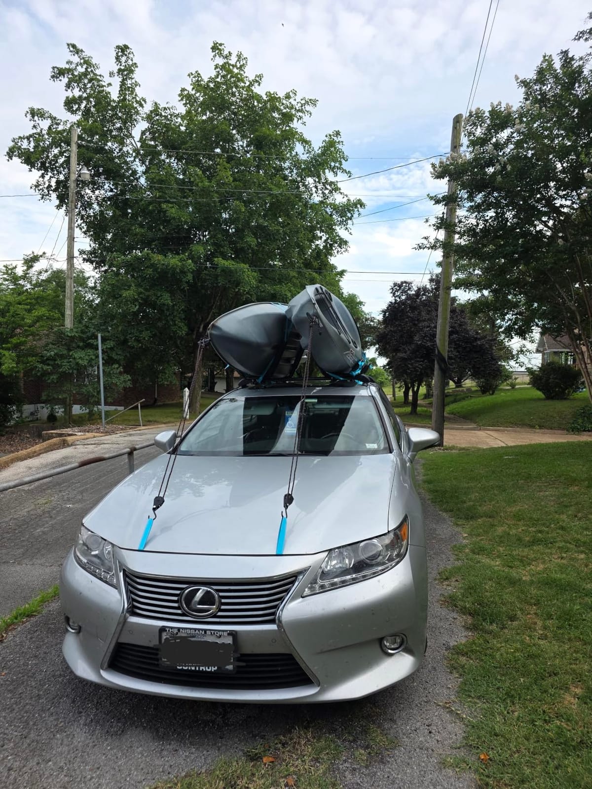 2 Pairs Heavy Duty Kayak Rack-Includes 4 Pcs Ratchet Tie-Mount on Car Roof Top Crossbar-Easy to Carry Kayak Canoe Boat Surf Ski (J-Bar Rack) customer photo 1