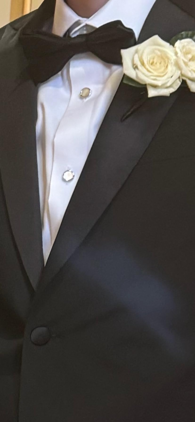 HAWSON Fashion Mother-of-Pearl Tuxedo Shirt Button and Cufflink Set, Specially Designed for Wedding Business customer photo 2