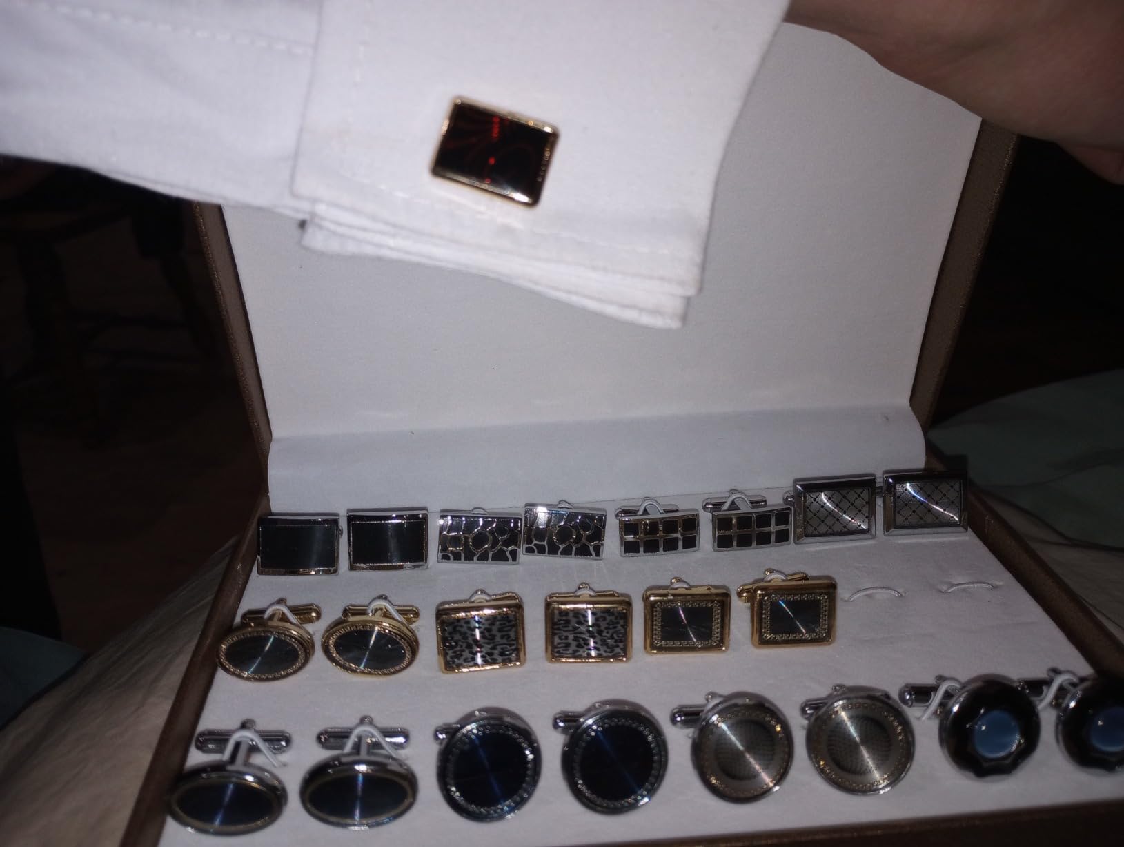 BodyJ4You 12 Pairs Cufflinks for Men Set - Father's Day Gifts for Men - Cuff Links Black Suit Tuxedo Shirt Wedding Business Groom Formal - Elegant Box Jewelry Set customer photo 2