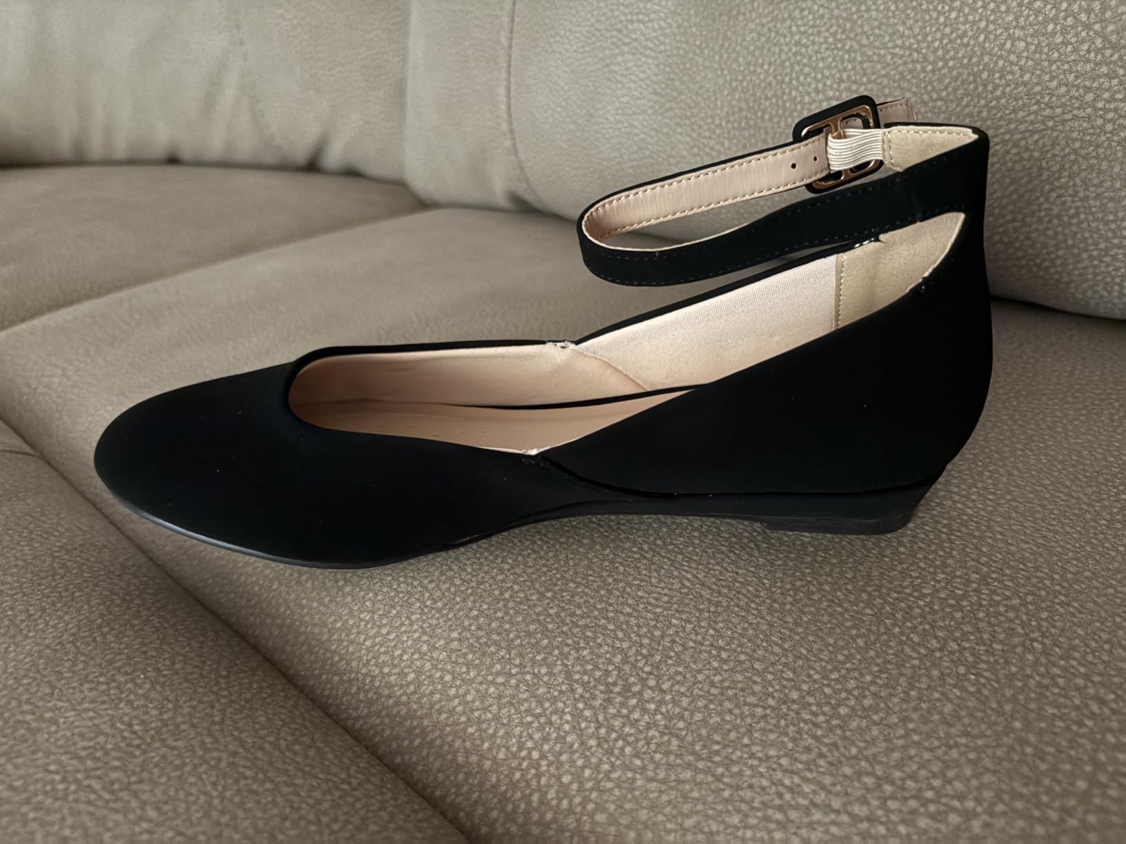 DREAM PAIRS Women's Dress Flats Ballet Low Wedge customer photo 1