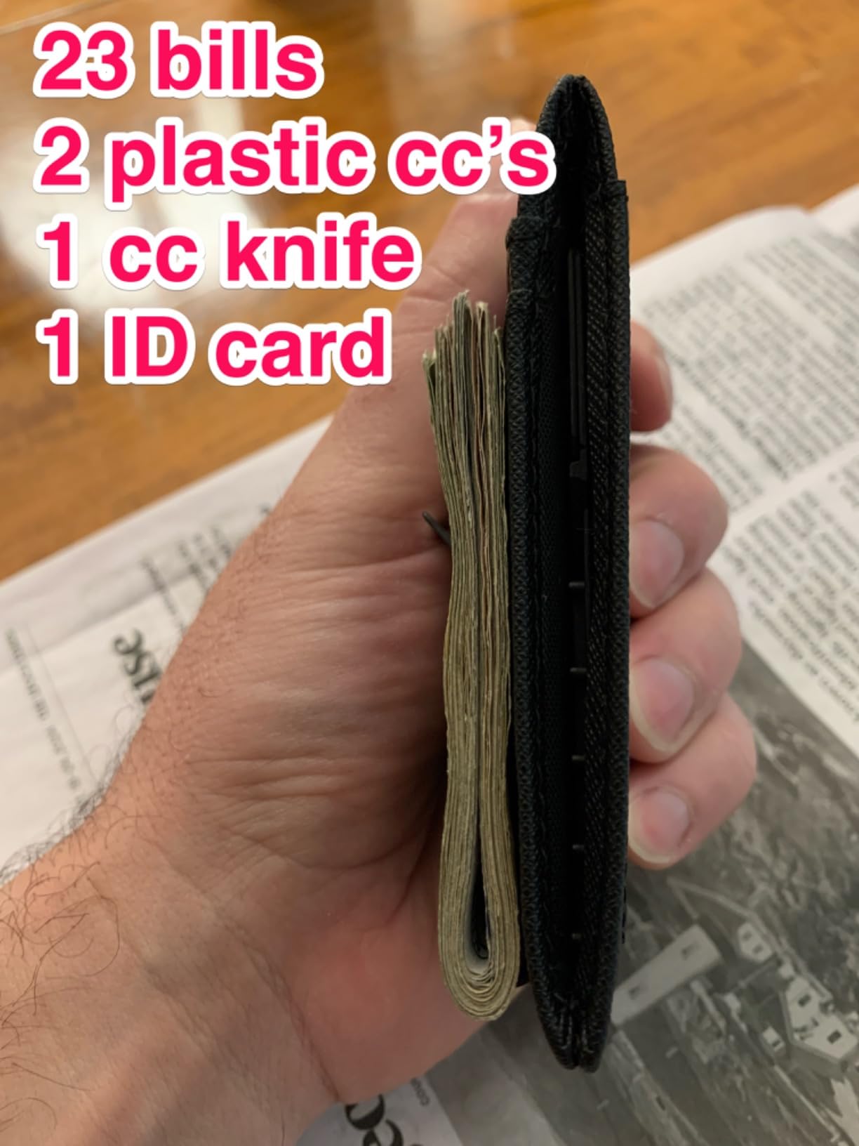 Travelambo Money Clip for Men Carbon Fiber Clip Wallet Leather Slim Minimalist Card Holder RFID Blocking (Weaved Black) customer photo 1