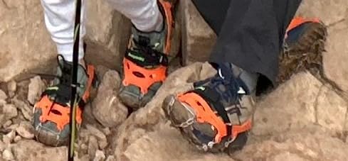 Upgraded Version of Walk Traction Ice Cleat Spikes Crampons, True Stainless Steel Spikes and Durable Silicone, Boots for Hiking On Ice & Snow Ground, Mountain customer photo 2