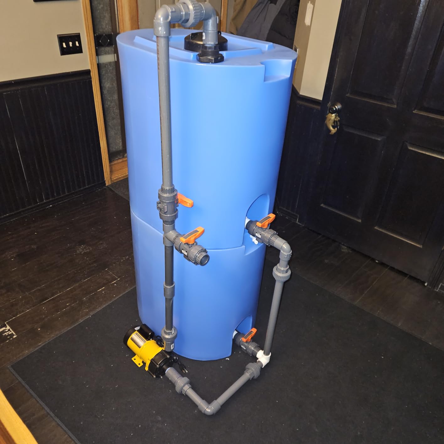 WaterPrepared 55 Gallon Unique Stackable Utility Water Tank, Blue customer photo 1