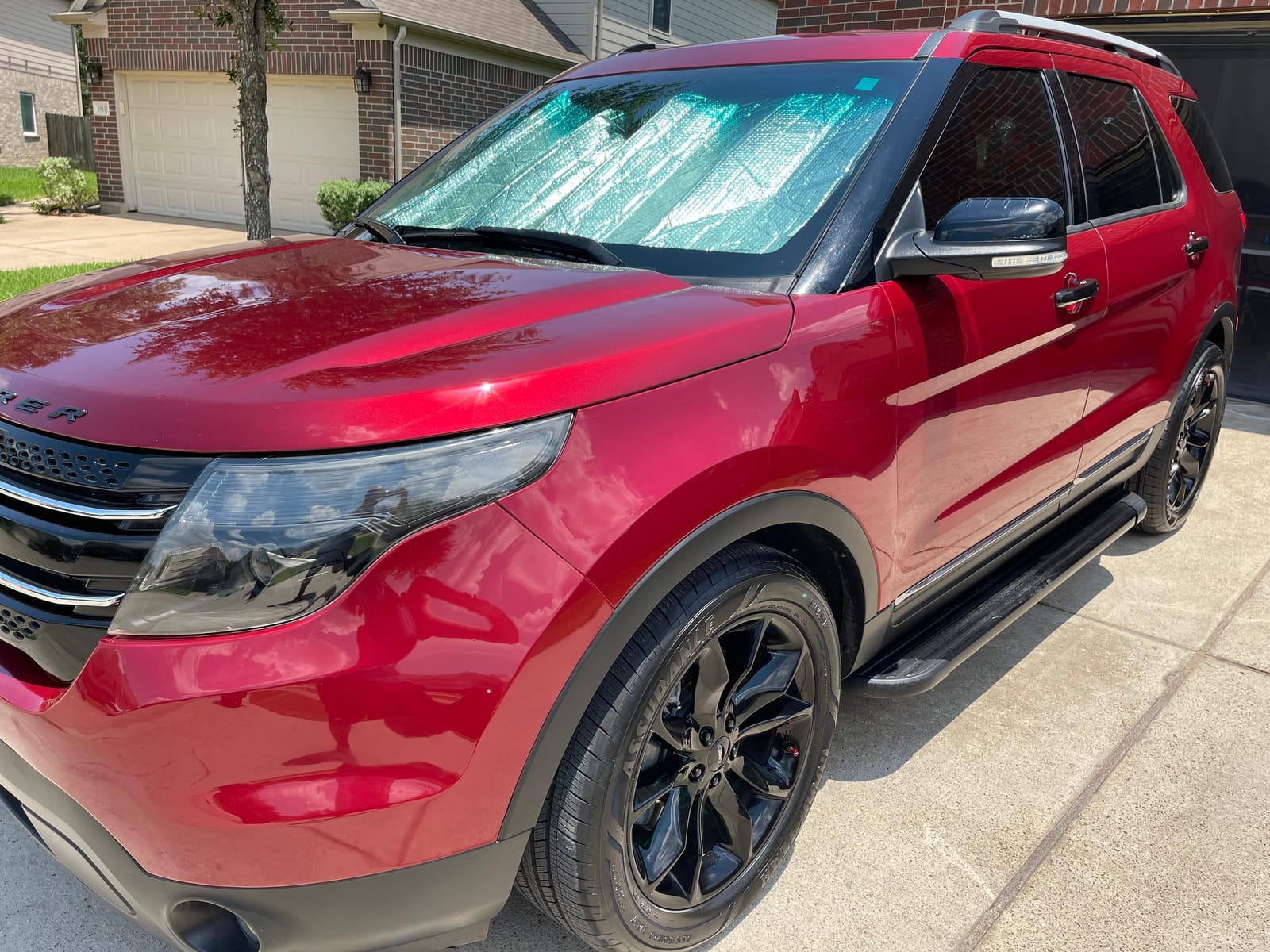 TAC Running Boards Fit 2011-2019 Ford Explorer Value Aluminum SUV Black Side Steps Nerf Bars Step Rails Running Boards Off Road Automotive Exterior Accessories (2 Pieces Running Boards) customer photo 2