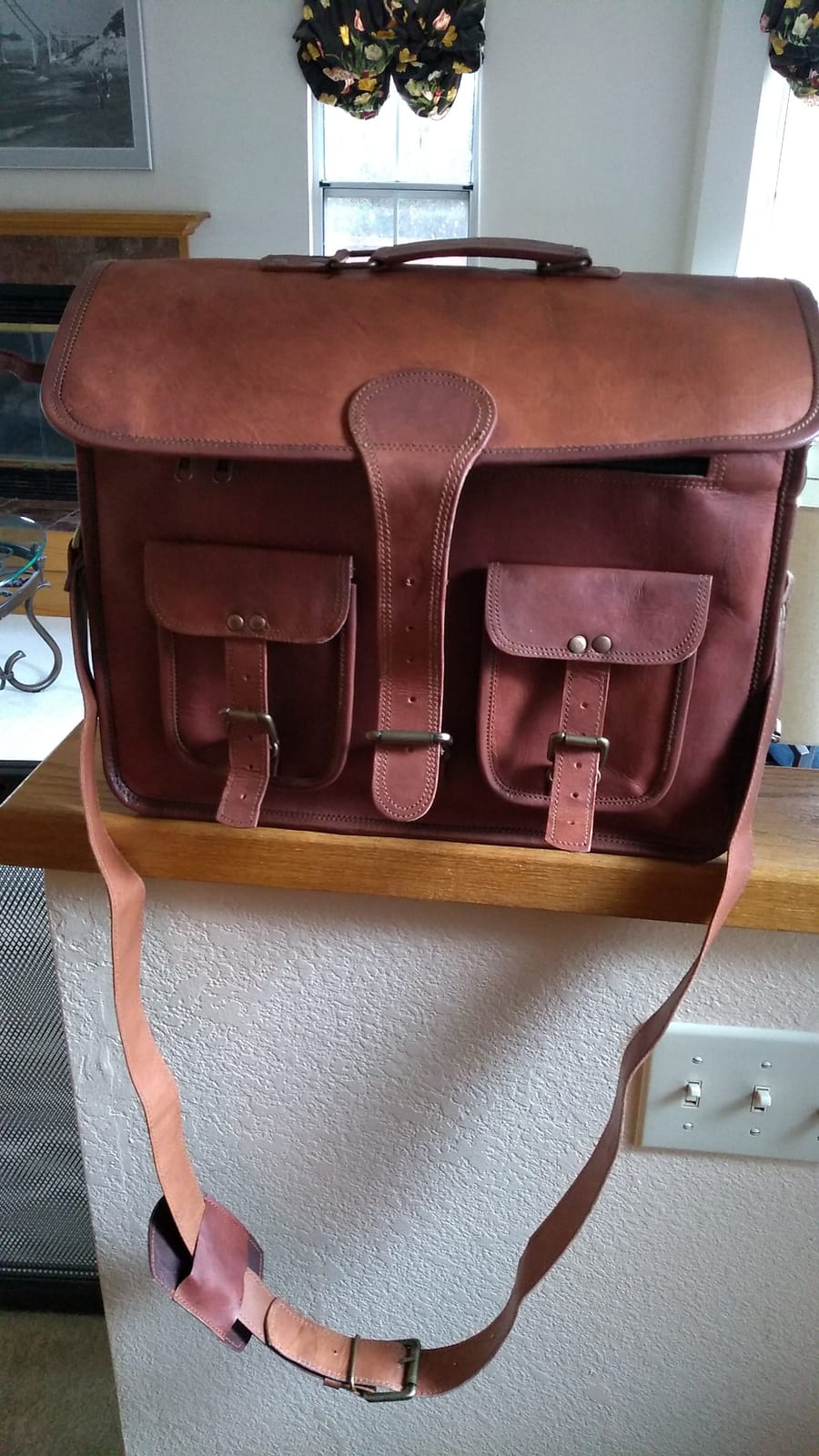 Genuine Leather Vintage Laptop Messenger Handmade Briefcase Bag Satchel By Vintage Couture customer photo 1