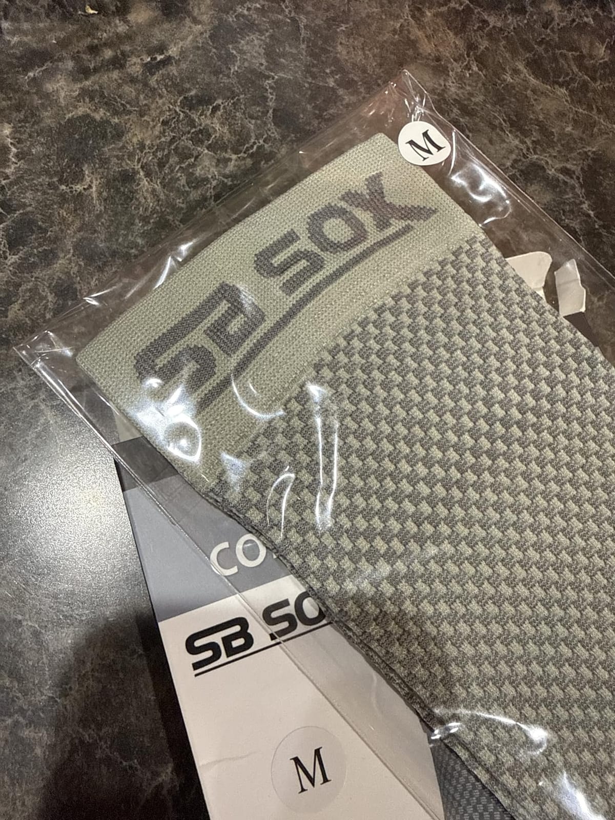 SB SOX Compression Socks for Plantar Fasciitis Relief (Purple, Medium) - Toeless Ankle Compression, All-Day Comfort customer photo 2