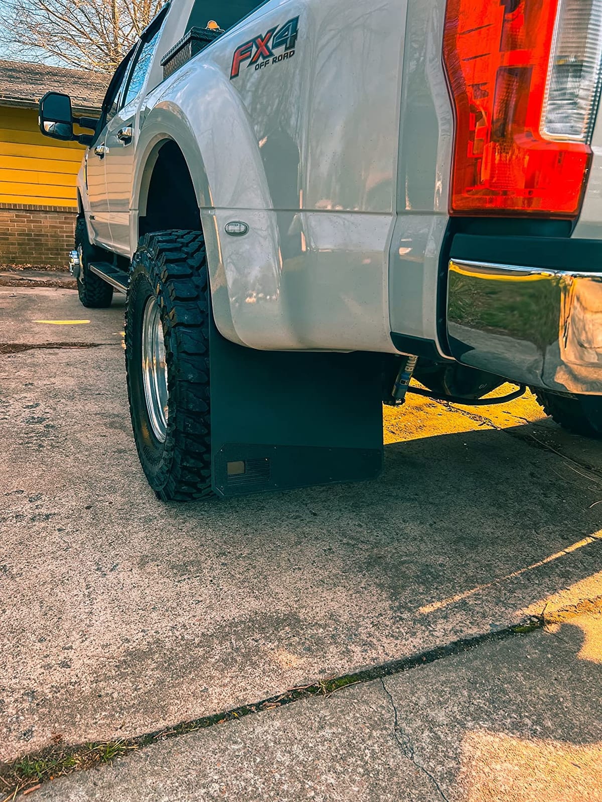 REK GEN ‘Merica Mud Flaps Dually - Heavy Duty Mud Flaps for Trucks and Dually Truck Accessories - Stainless Steel - Easy Install Splash Guard - Made in USA (Black Flag) customer photo 1