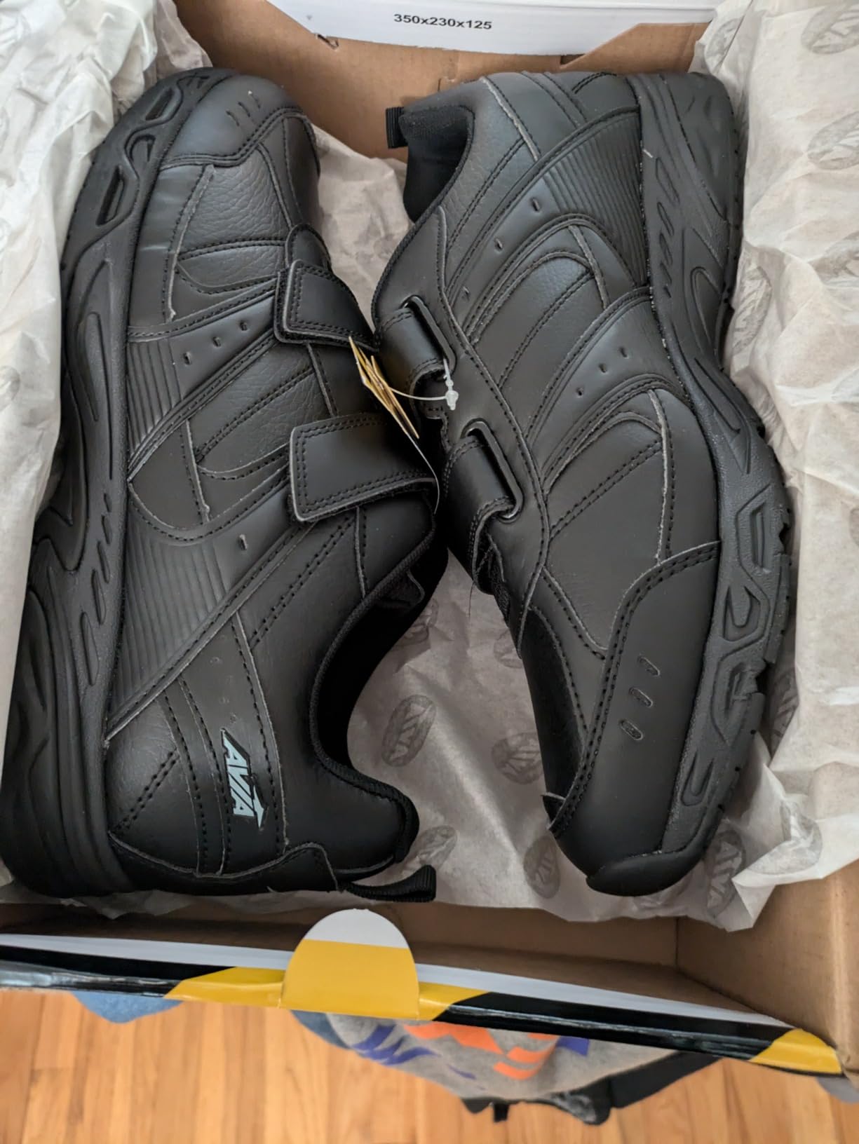 Avia Avi-Union II Strap Non Slip Shoes for Men, Hook and Loop Mens Walking Shoes with Memory Foam, Comfort Restaurant and Diabetic Shoes for Men - Safety Footwear customer photo 2