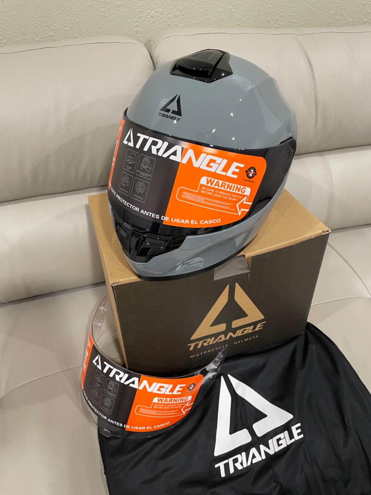 TRIANGLE Full Face Motorcycle Helmet DOT Approved Men Women, Street Bike customer photo 1
