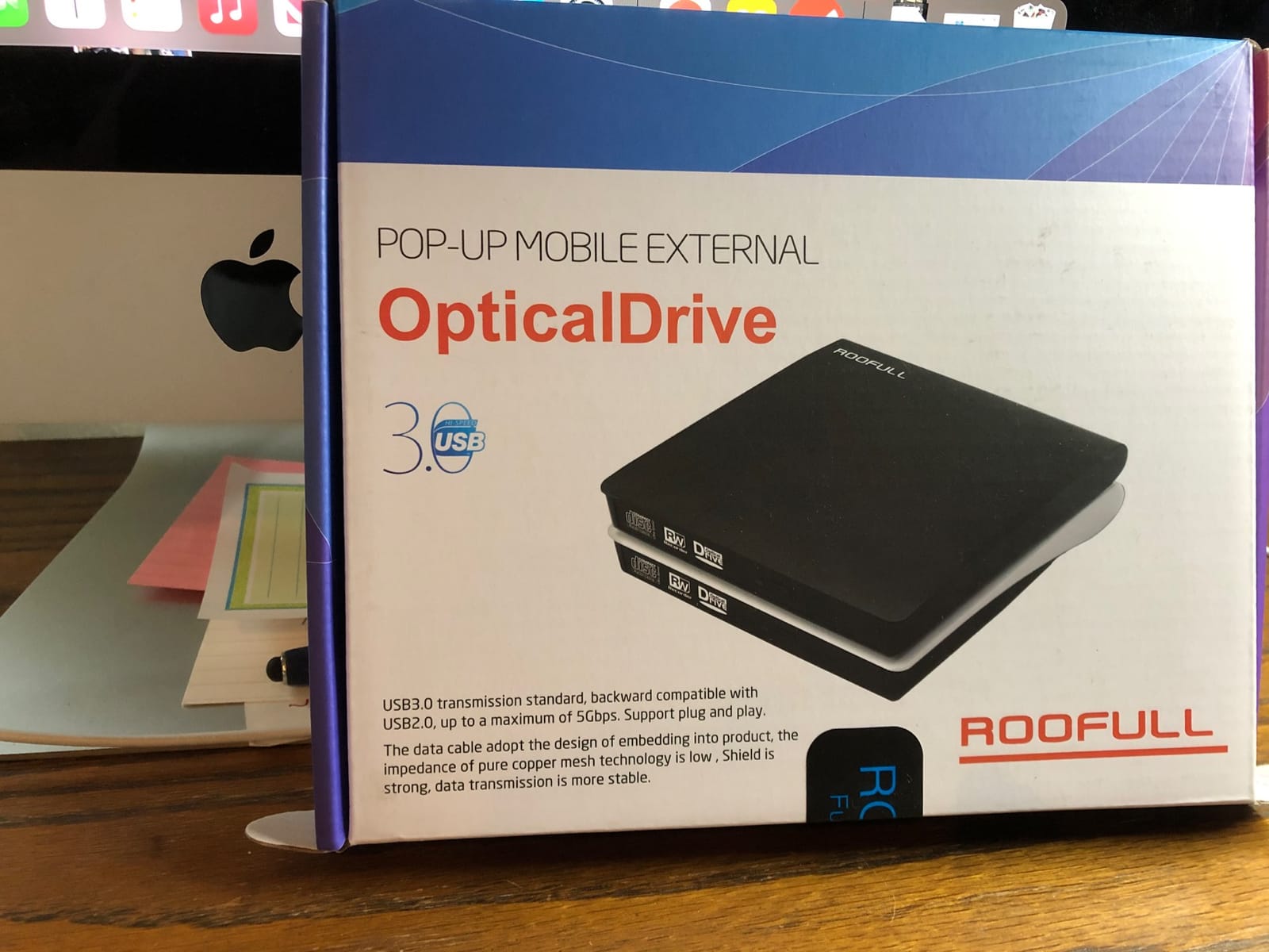 ROOFULL External CD/DVD Drive for Laptop Computer, USB 3.0 & USB-C customer photo 2