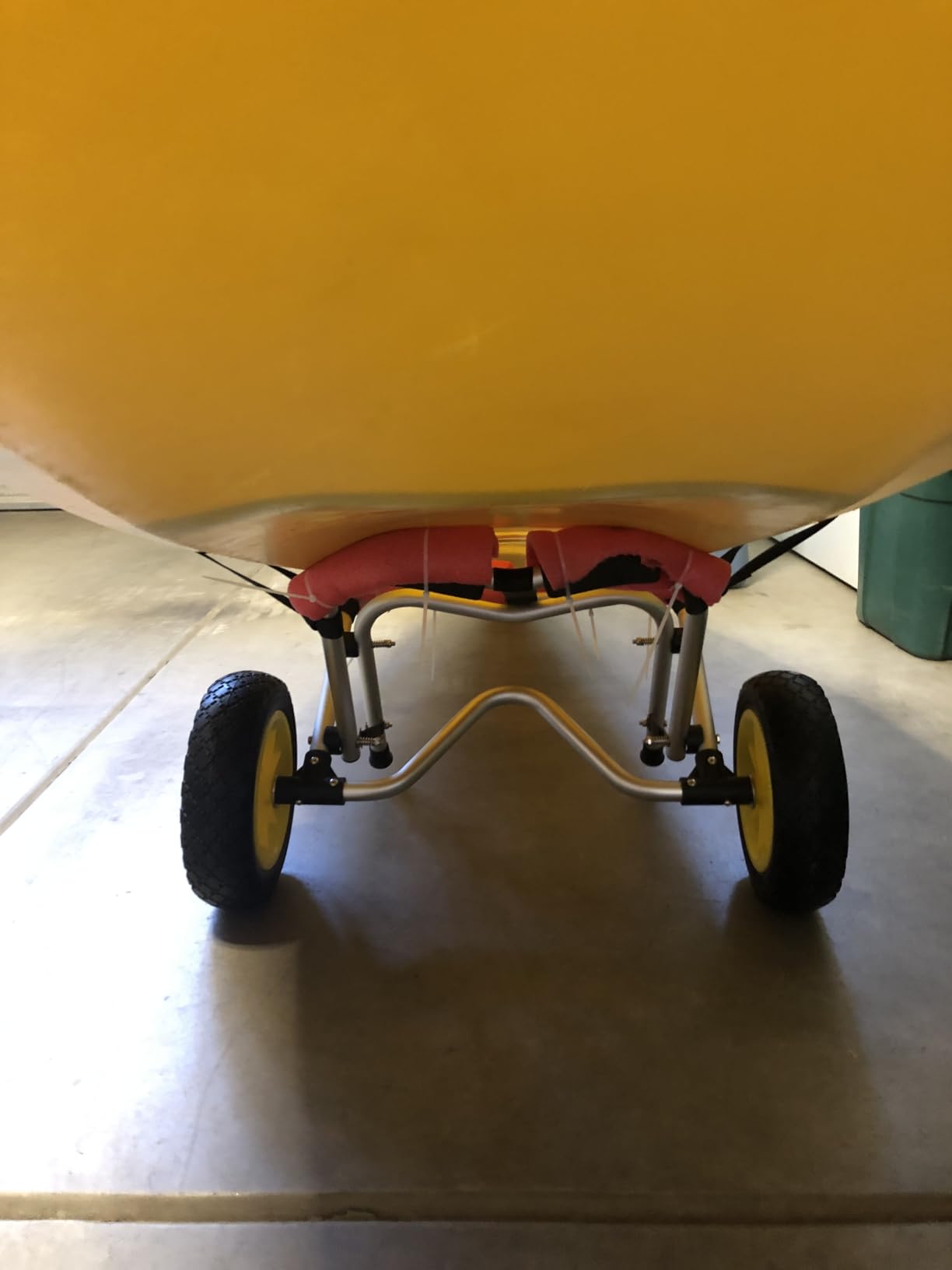 Bonnlo Kayak Cart Canoe Dolly Fishing Kayak Accessories Carrier Foldable Paddle Board Trolley Boat Trailer Transport with NO-Flat Airless Tires Wheels and 2 Ratchet Straps customer photo 1