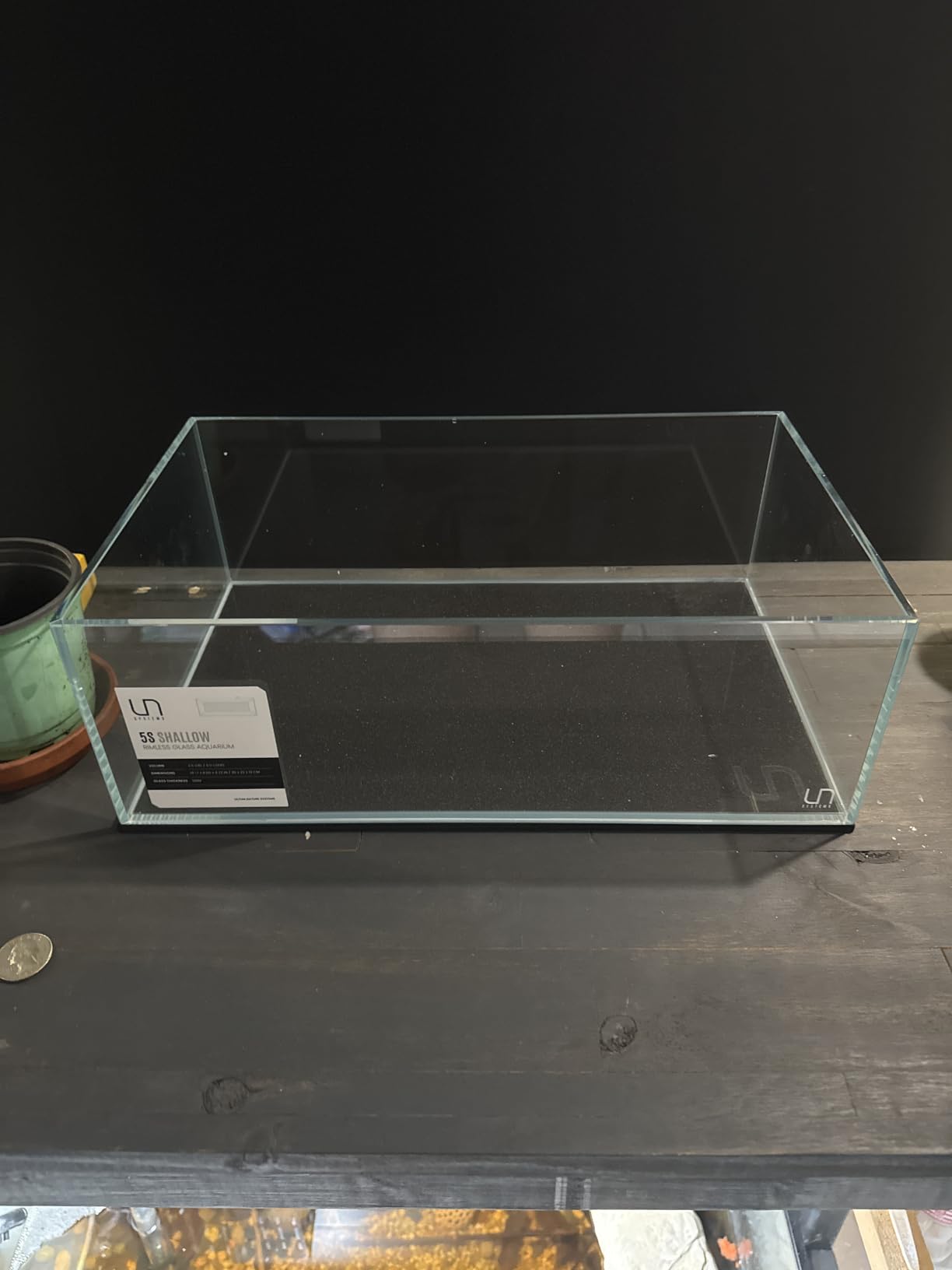 Ultum Nature Systems Ultra Clear Rimless Aquarium - Low Iron Glass Fish Tank with 45° Mitered Edges, 5mm-12mm Thick, Leveling Mat Included (16C, Cube, 1 Gallon) customer photo 2