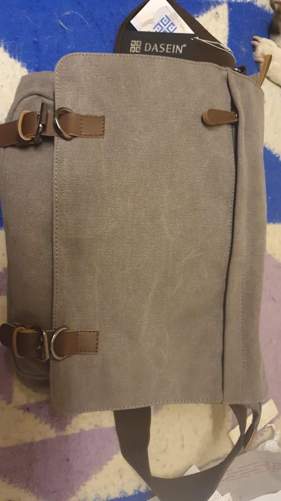 Large Vintage Canvas Messenger Shoulder Bag Travel Crossbody Purse Briefcase Business Bag for 15inch Laptop customer photo 1