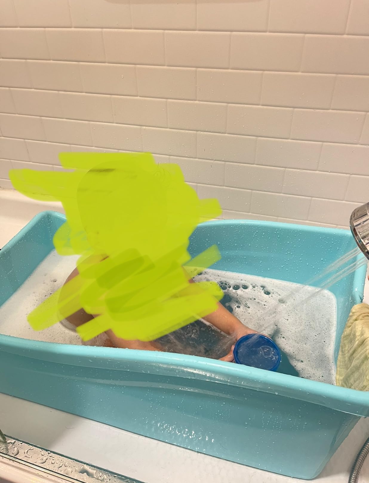 G Ganen Plastic Foldable Bathtub for Shower Portable Ice Bath Tub Blue 30Inch customer photo 2