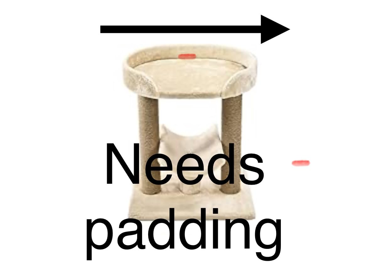 Amazon Basics Multi-Platform Cat Tree with Scratching Post for Indoor Cats up to 25lbs, 18 x 14 x 22 Inches, Beige customer photo 1