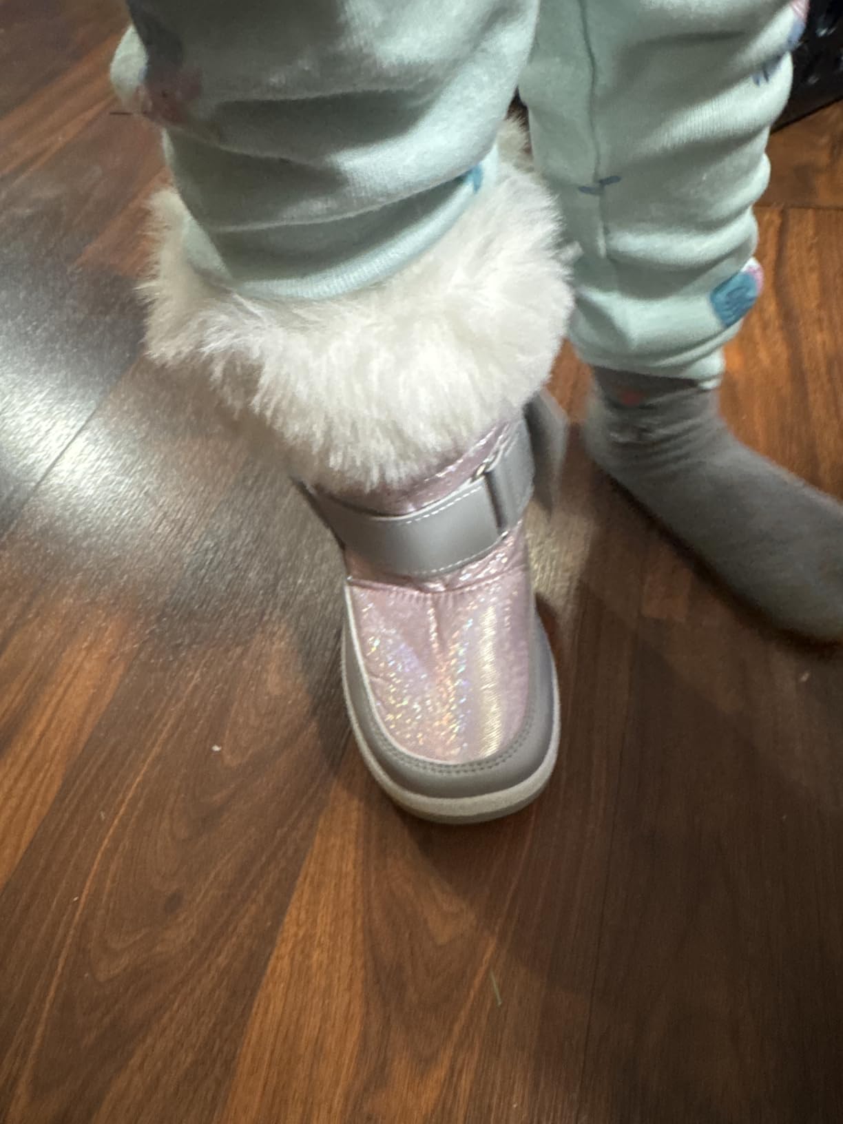Kids Girls Insulated Fur Winter Warm Snow Boots Toddler/Little Kid customer photo 2