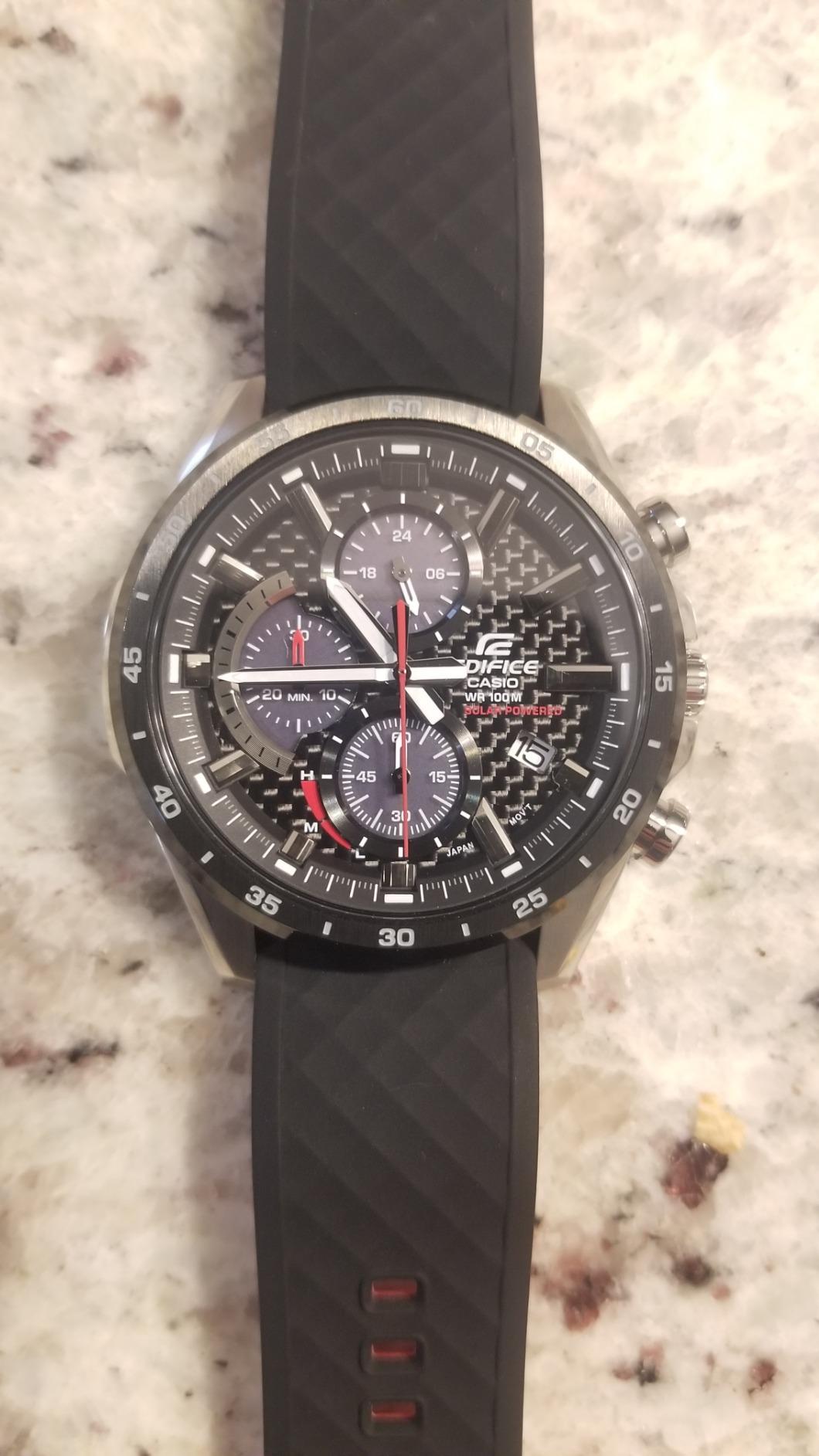 Casio Men's EQS-900DB-1AVCR Edifice Analog-Digital Display Quartz Silver Watch customer photo 2