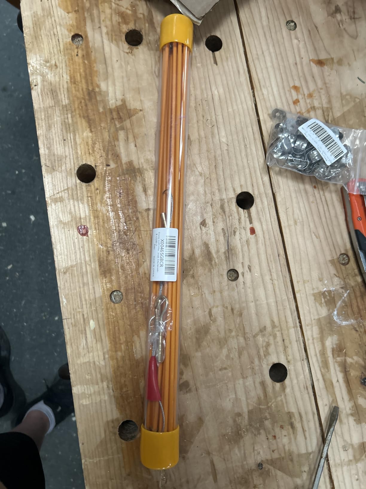 11FT Fiberglass Wire Running Kit, Cable Running Rods with 5 Attachments customer photo 1